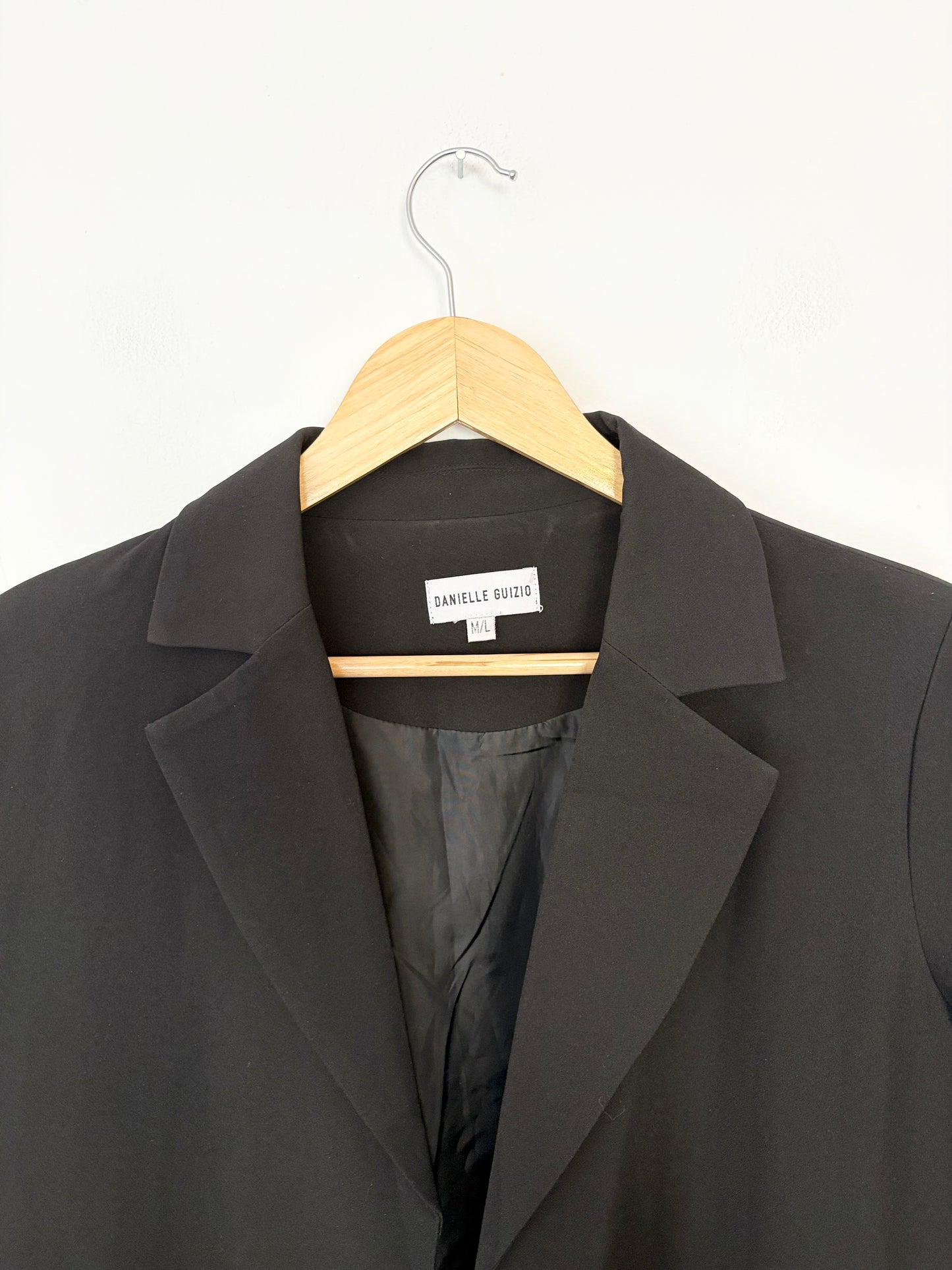 Blazer long noir Guizio, taille M/L