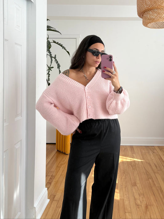 Cardigan court Edikted Sabrina en maille épaisse S/M