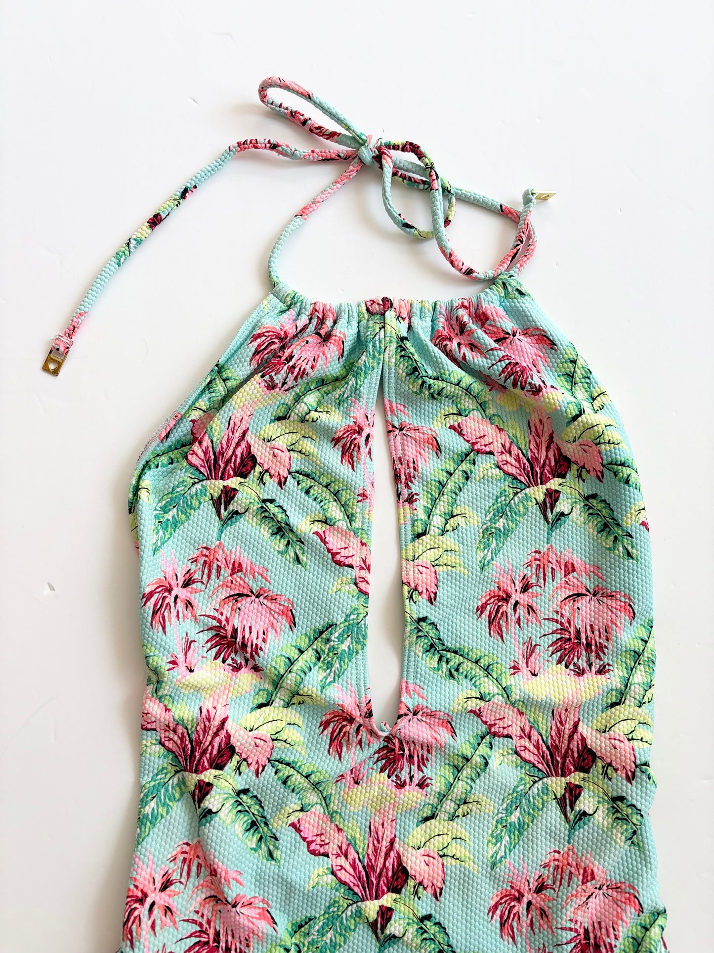 Maillot de bain une pièce Topshop tropical à licou S/M