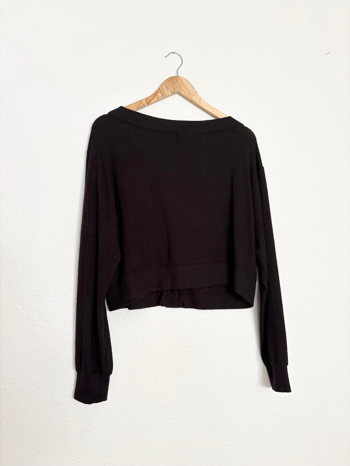 Open edit black boxy cardigan S/M