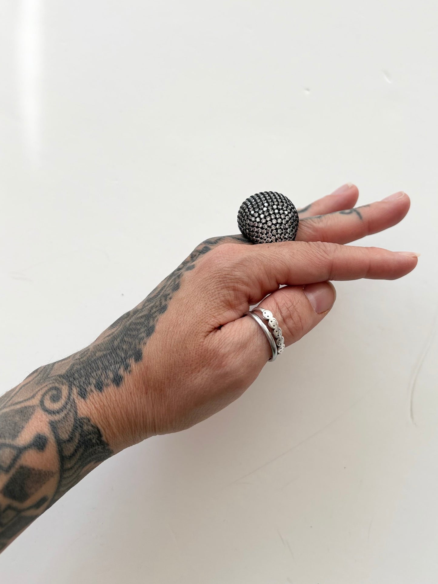 Noir NYC Ember CZ Pave Dome Ring