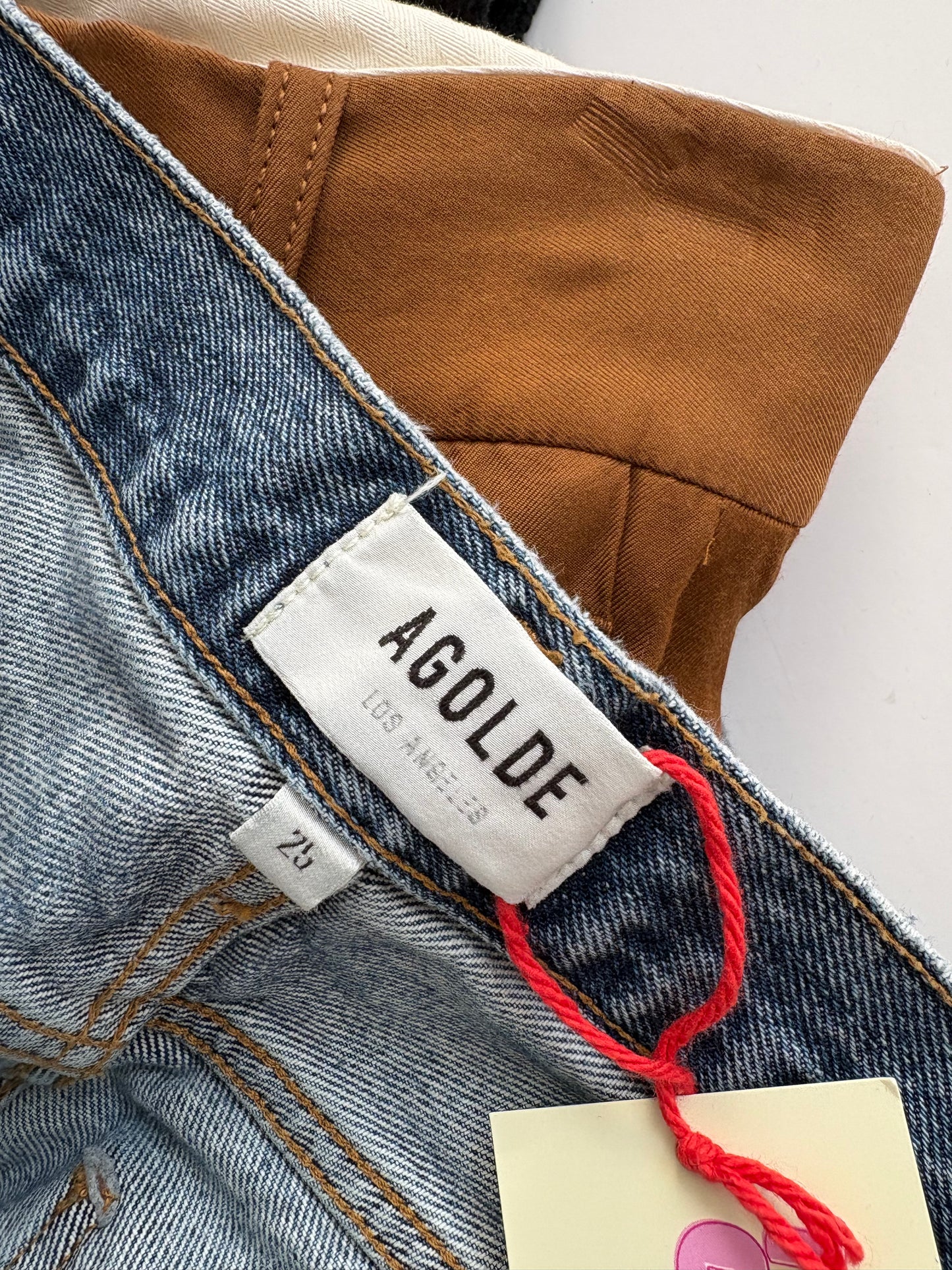 Agolde Lana distressed straight leg jeans W25/26