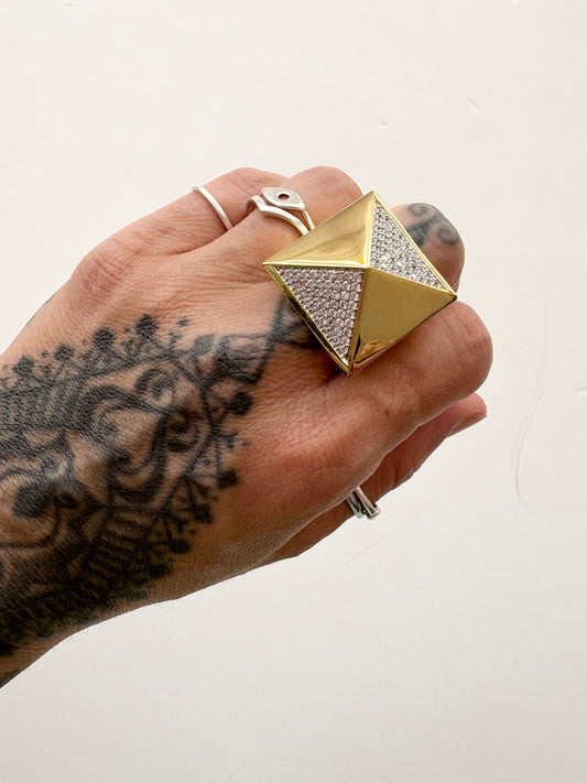 Noir NYC CZ spiky ring