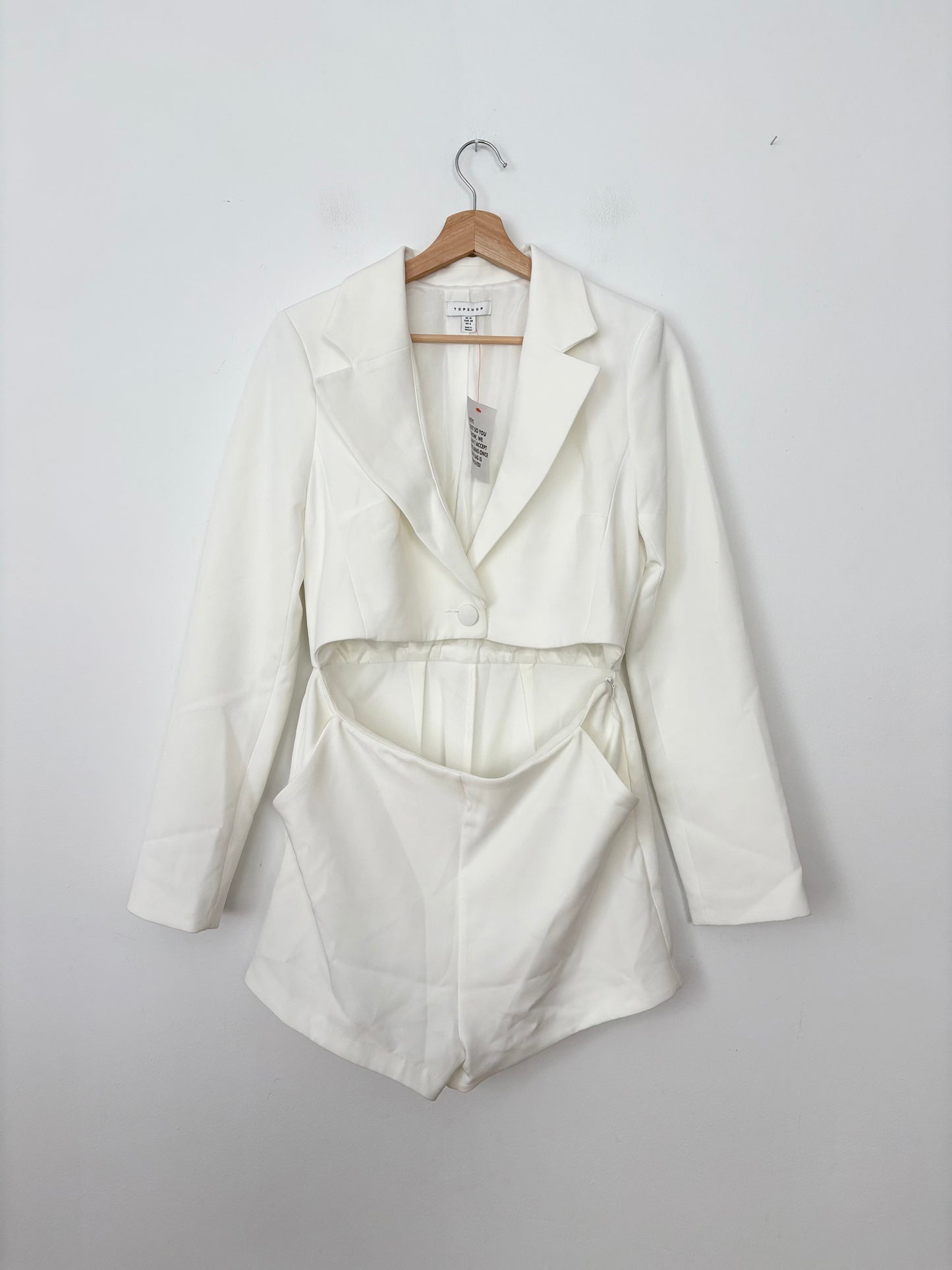 Topshop cut-out blazer romper M/L