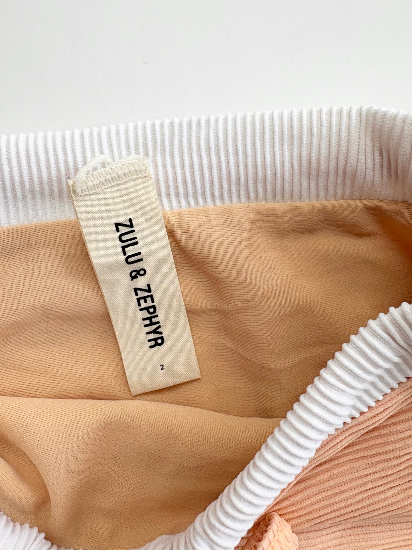 Zulu & Zephyr ribbed swim trunks 2Y