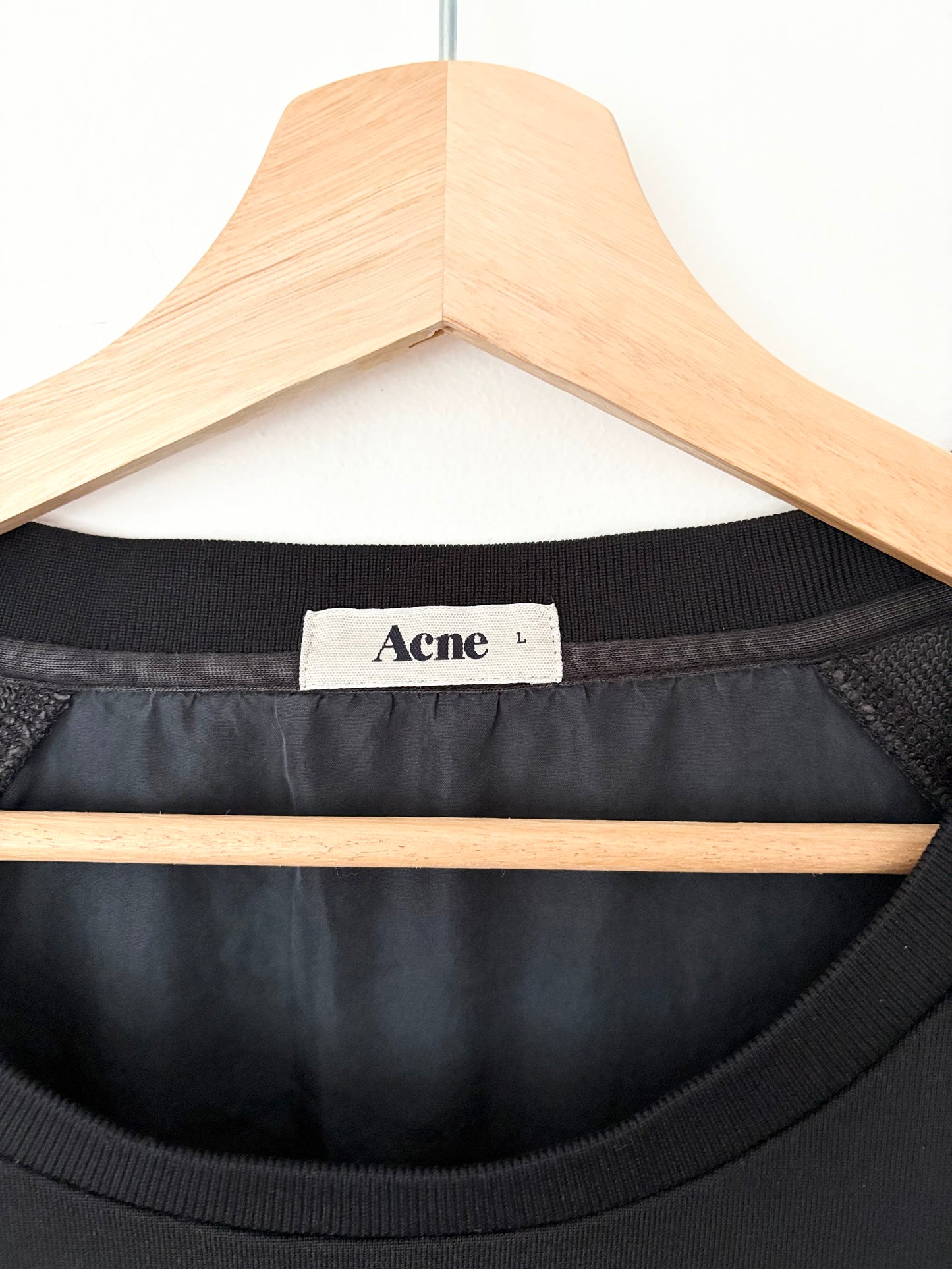 Acne studios mixed media silk blend pullover M/L