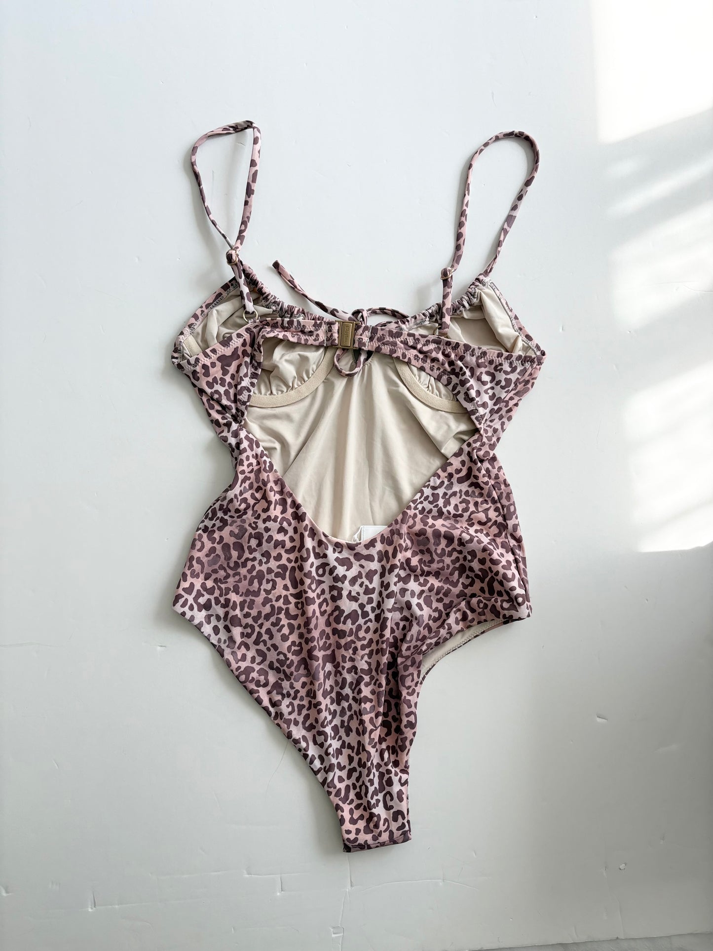 Rythm X Free People Leopard tie front swim Medium