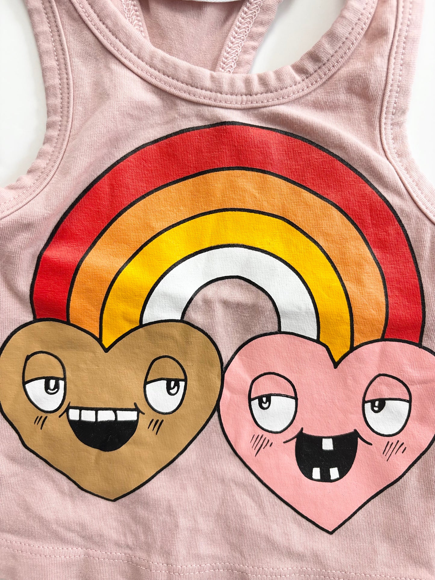 Mini Rodini heart tank top 0-3months