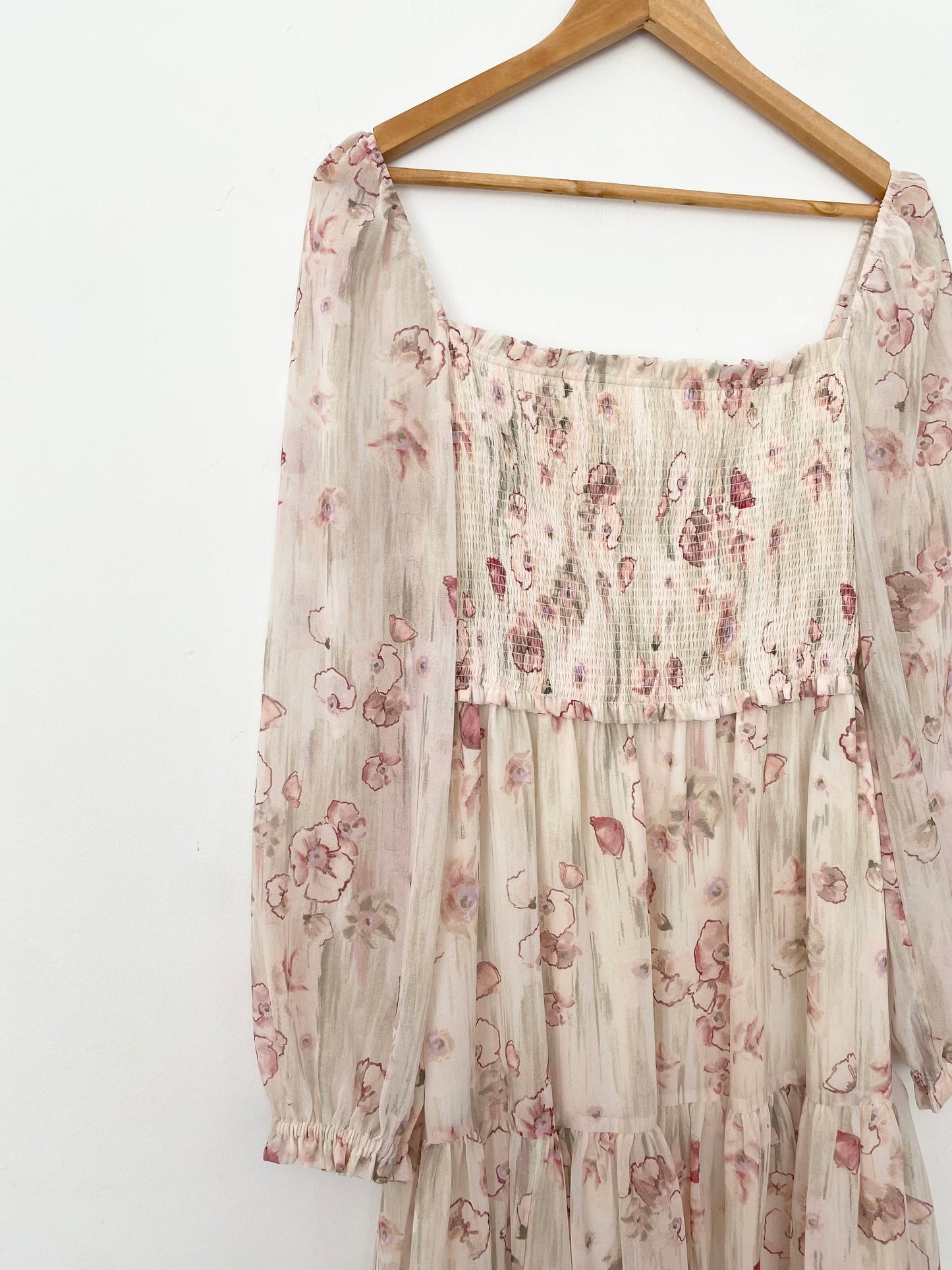 Robe fleurie à smocks Wilfred M/L