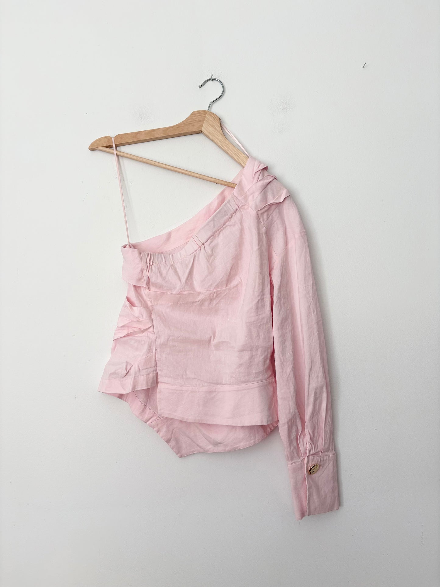 Zara top asymétrique en lin mélangé Taille M