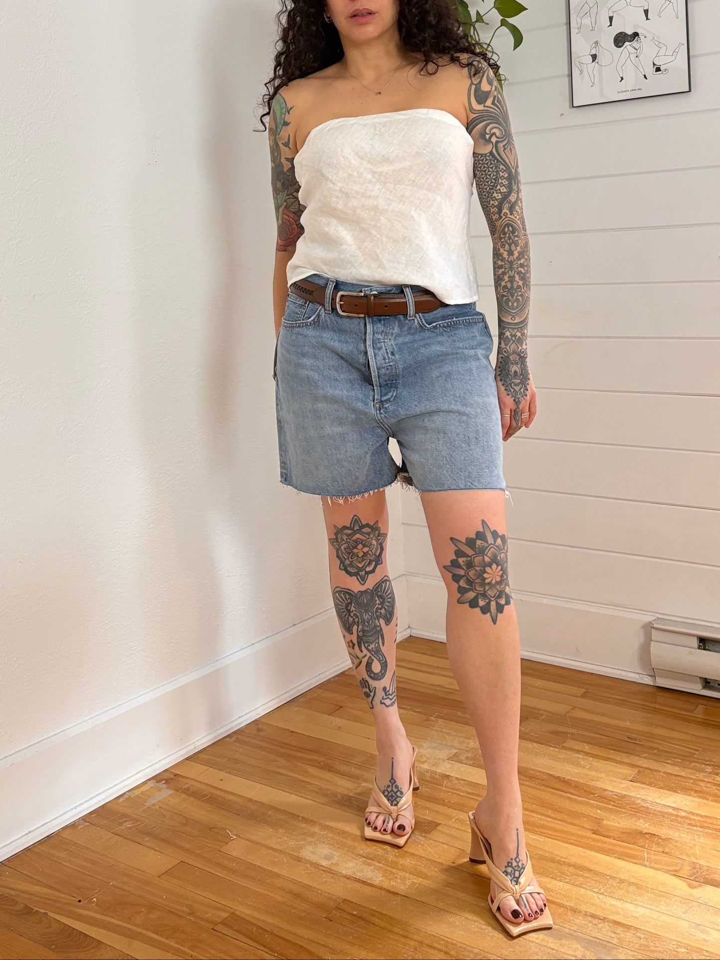 Short en jean mi-cuisse Denim Forum Yoko W32