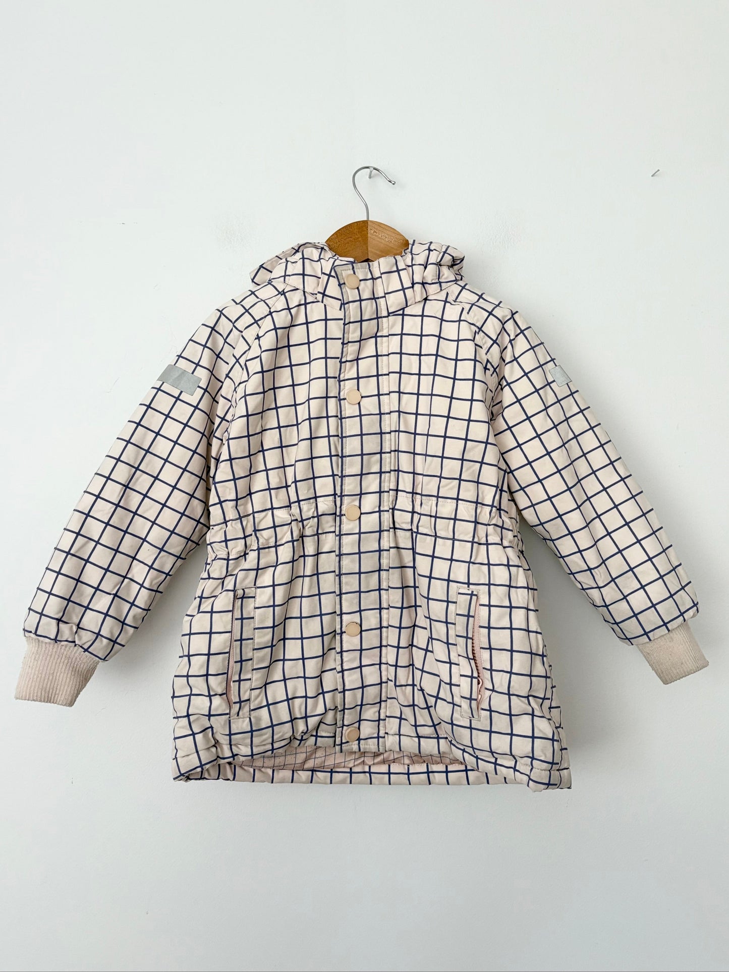 Tiny cottons checkered pink coat 4Y