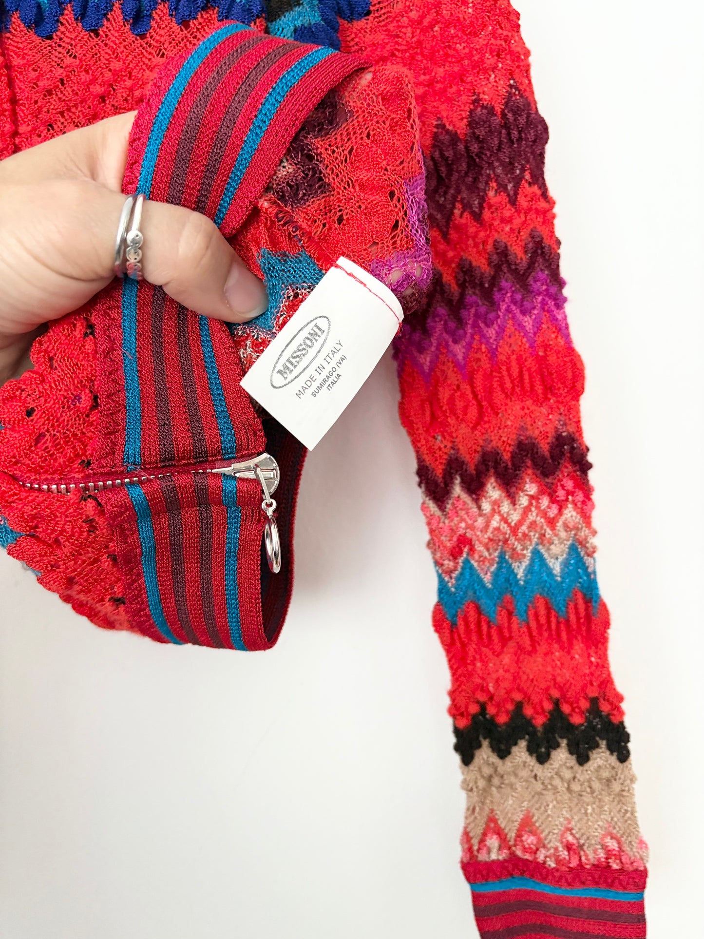 Missoni open knit zip up hoodie 4T