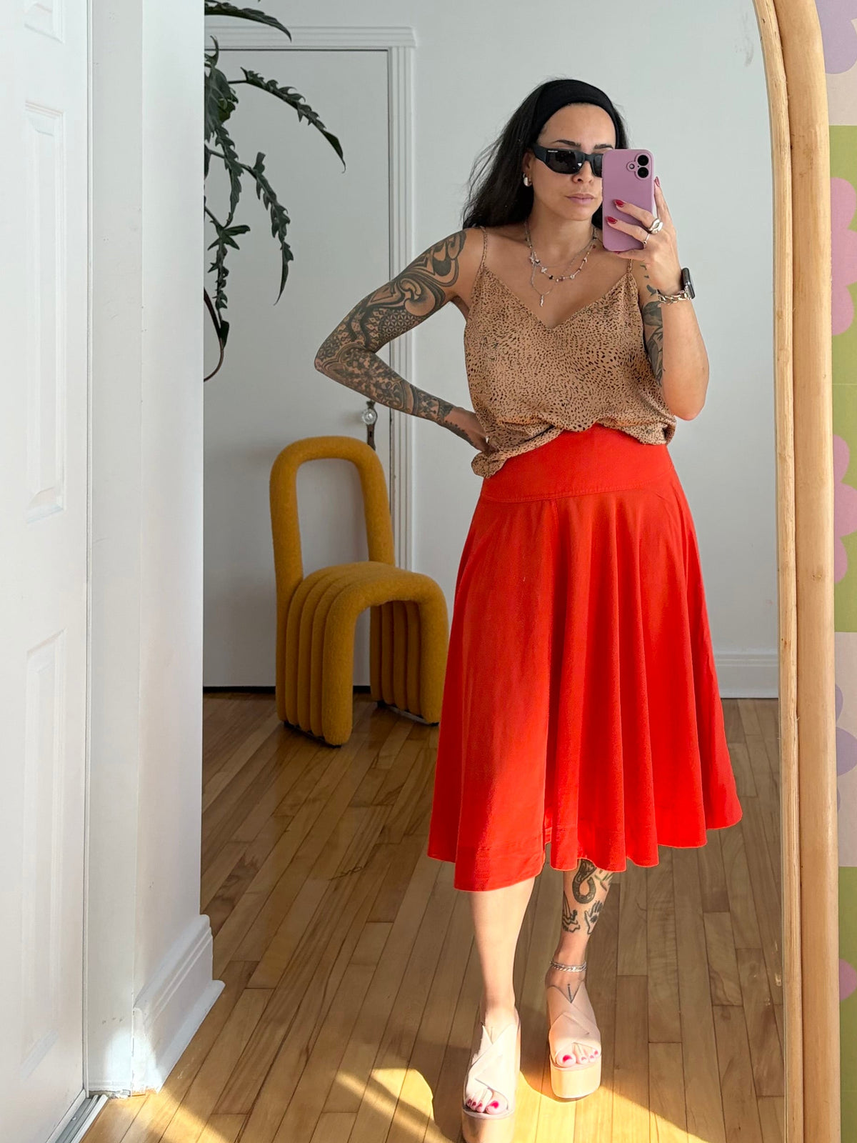 Uniqlo UUU flare midi skirt W27