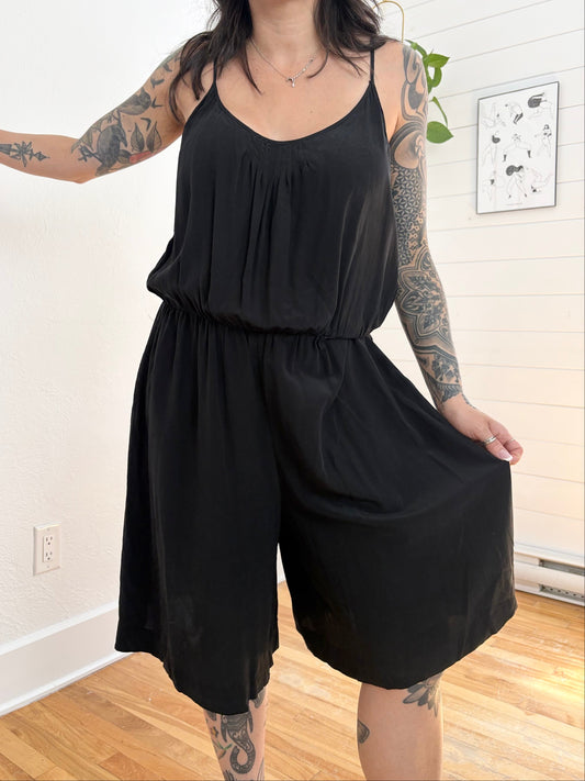 Club Monaco silk culotte jumpsuit large