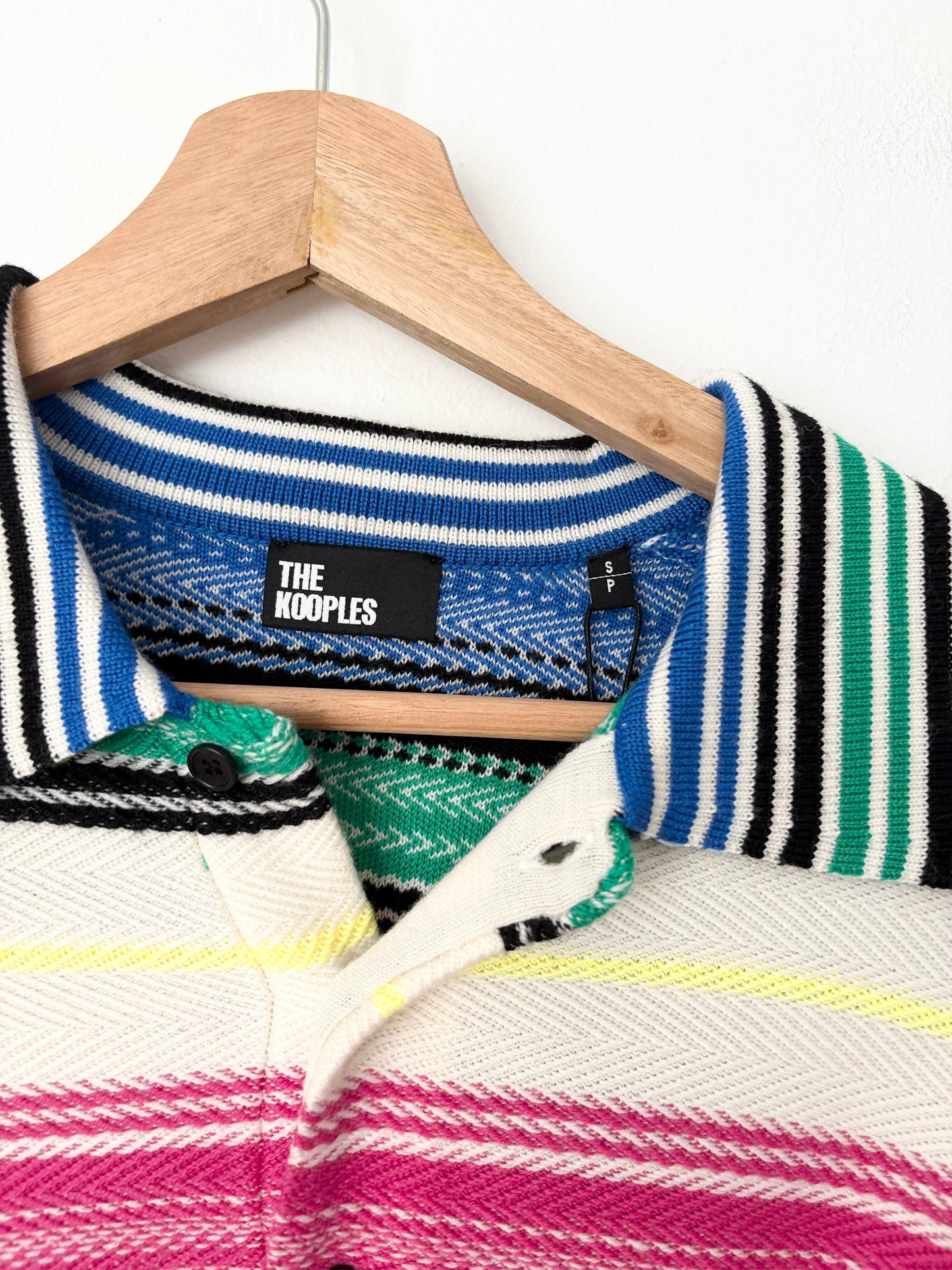 Polo The Kooples à rayures dégradées en laine mélangée, taille M/L