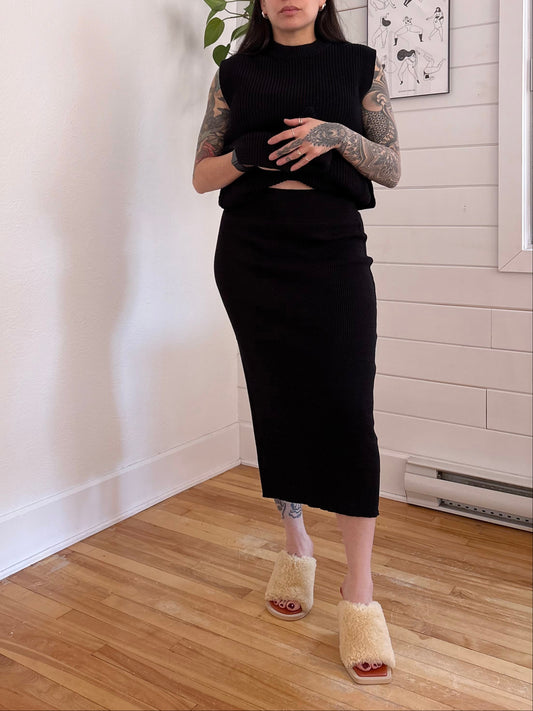 Jupe midi côtelée Free People Skyline, taille M