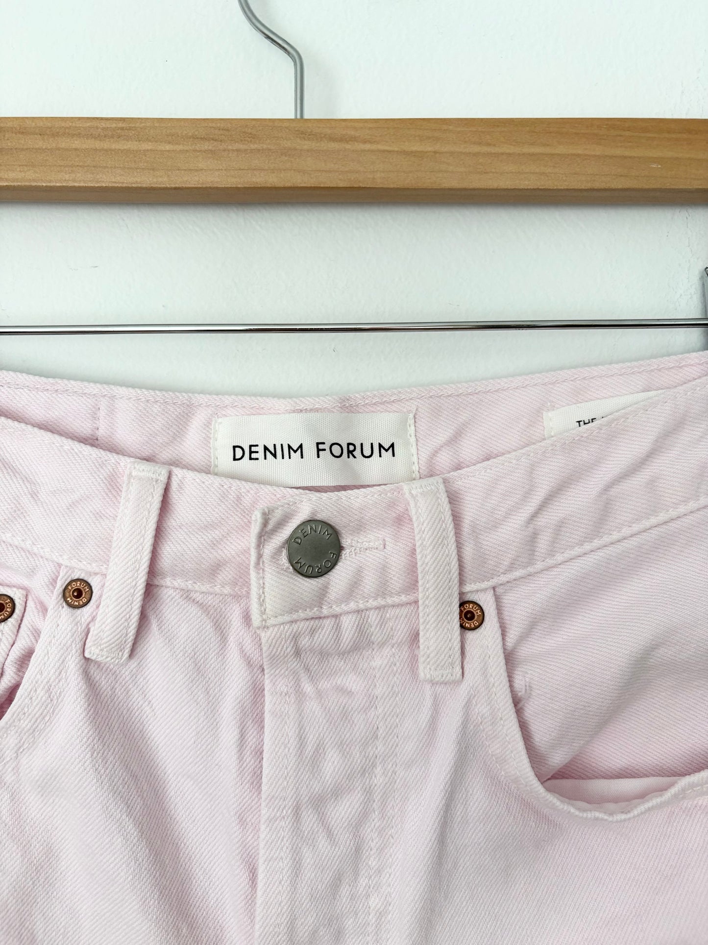 Jean ample taille haute Denim Forum Joni rose, taille 24