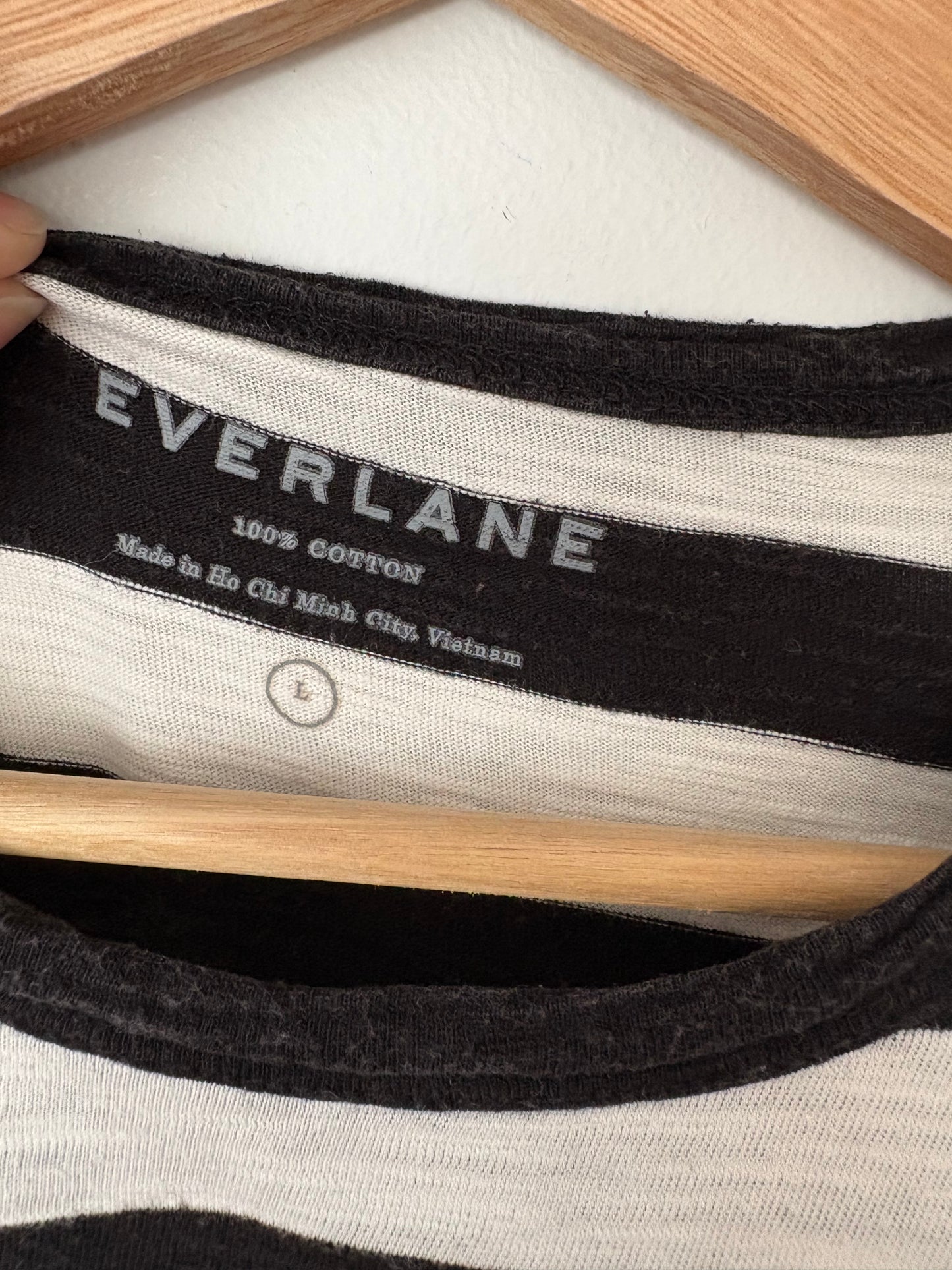 T-shirt à rayures larges Everlane, taille L