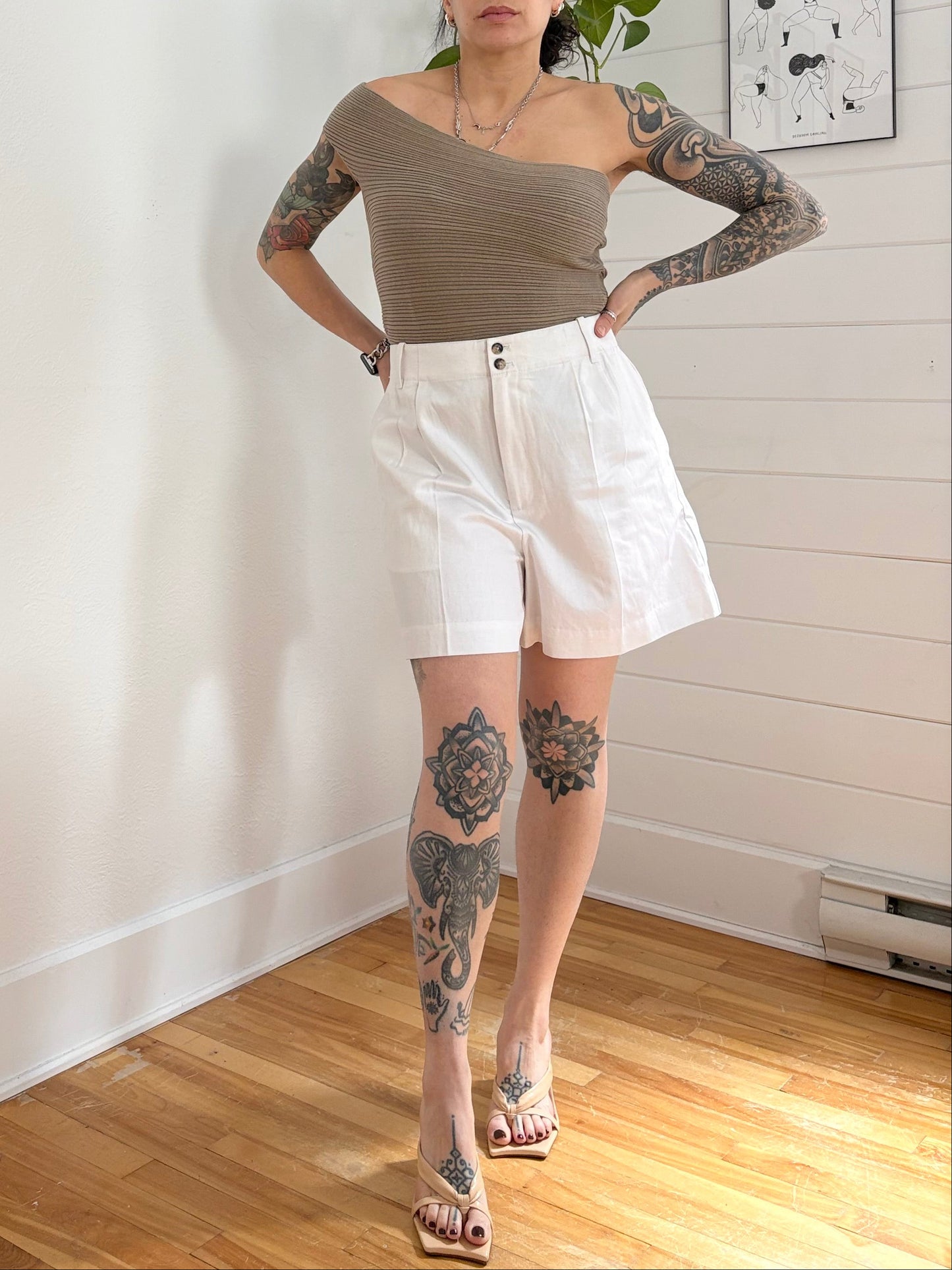 Silence + Noise Naomi one shoulder ribbed top L/XL