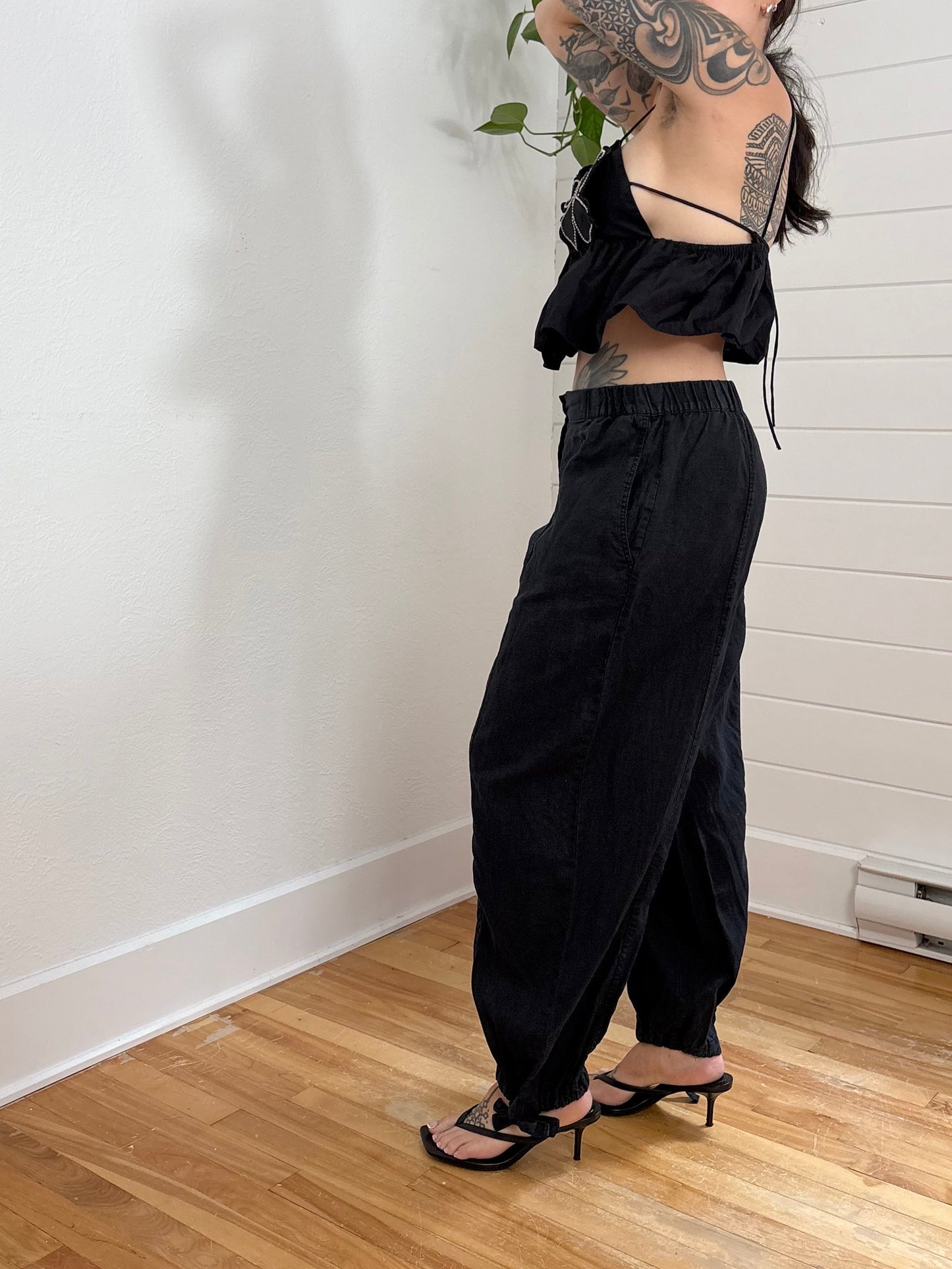 Zara pantalon ballon en lin à nouer Taille M