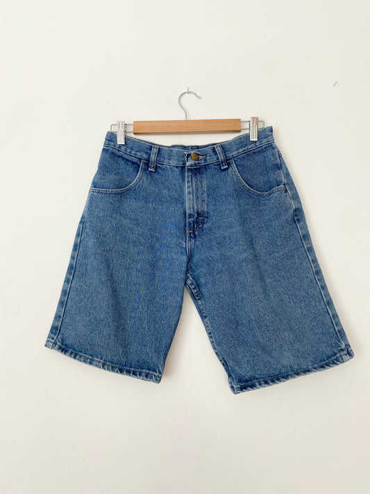 Vintage rustler long denim shorts W28