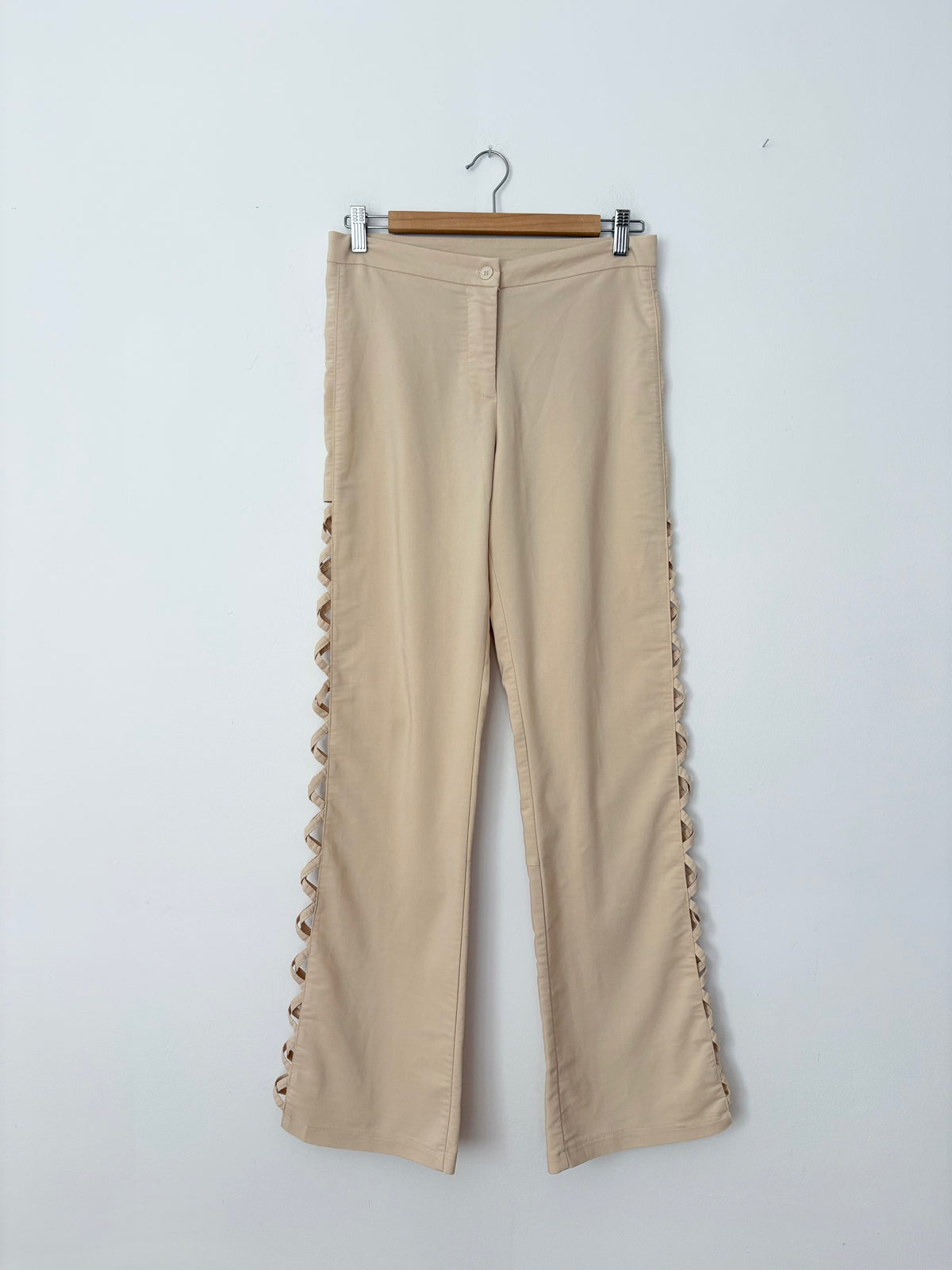 Vintage flare criss cross pants S/M