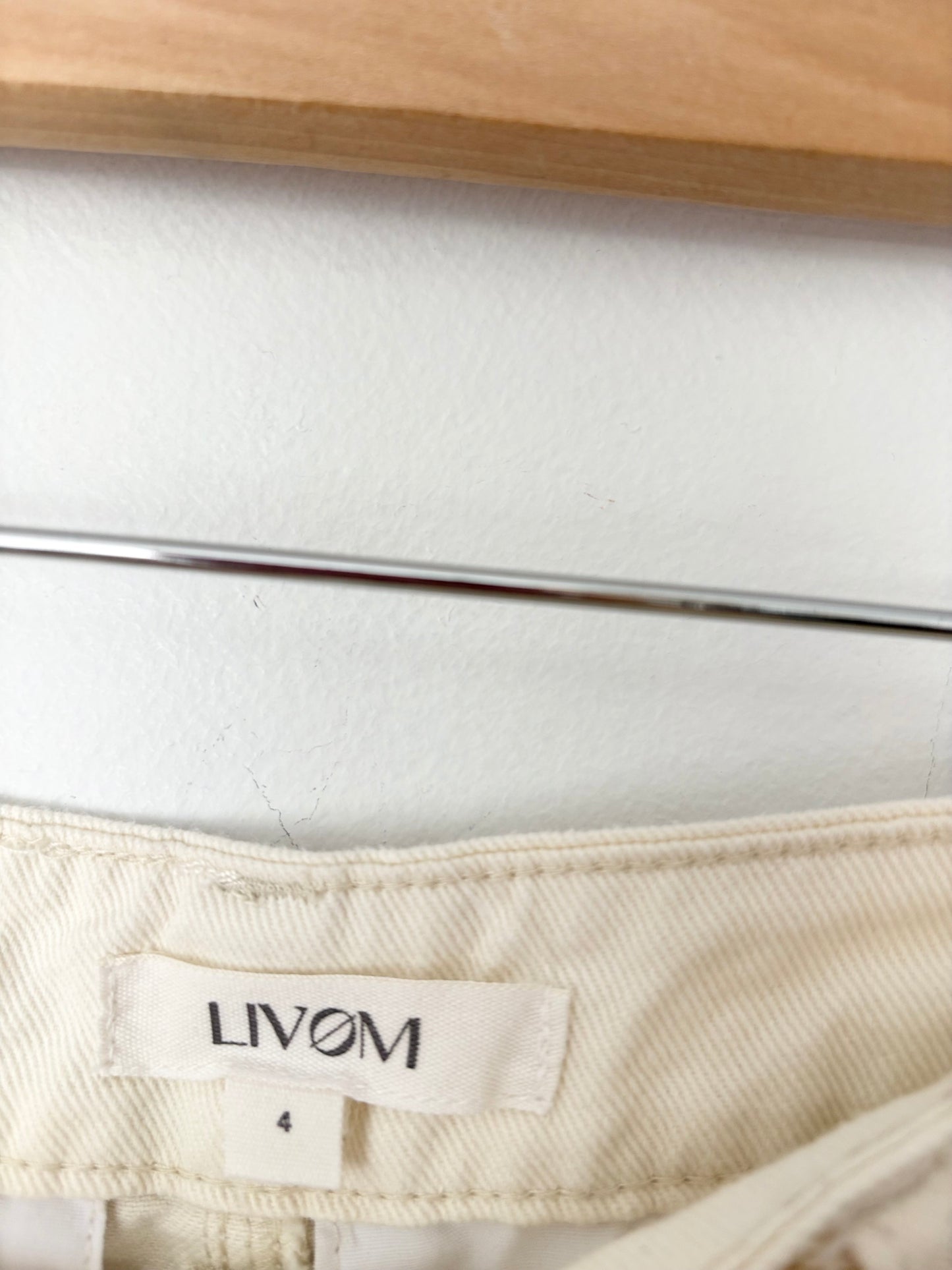 Livom white utility balloon pants W27