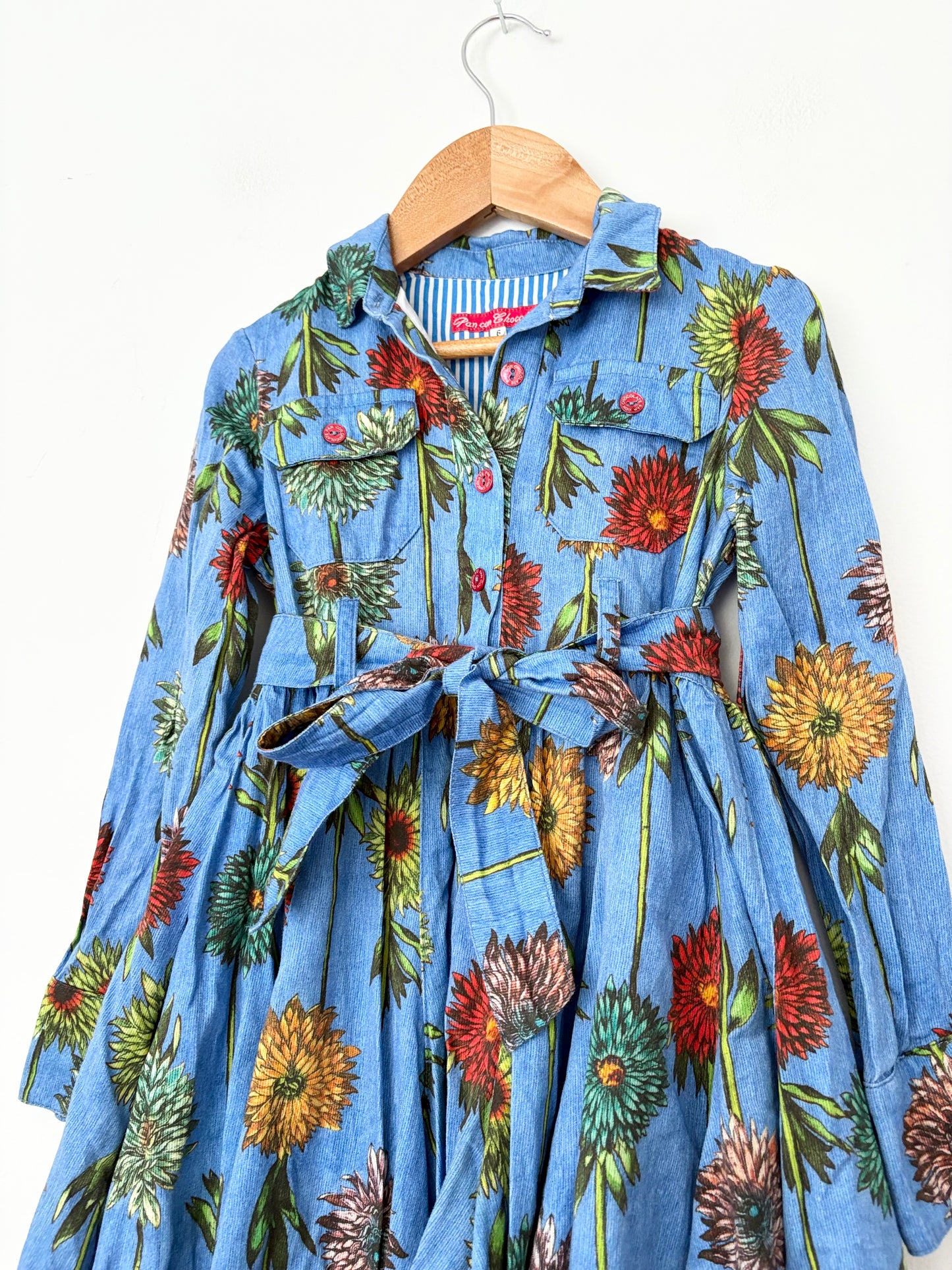 Pan con chocolate belted dress 6Y