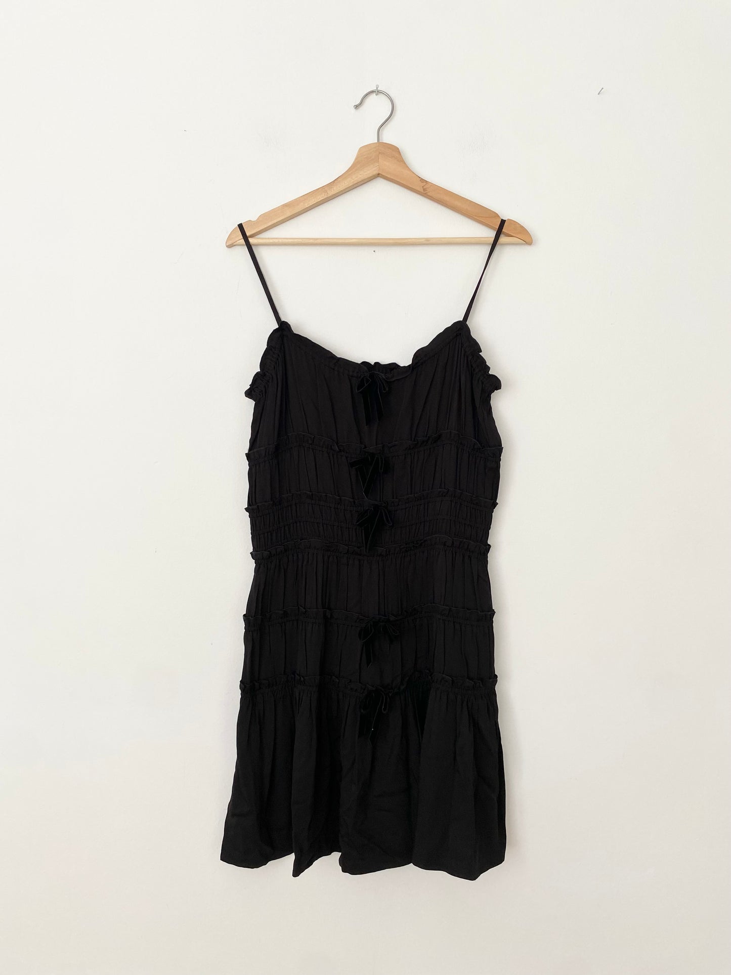 The kooples shirred bow mini dress M/L