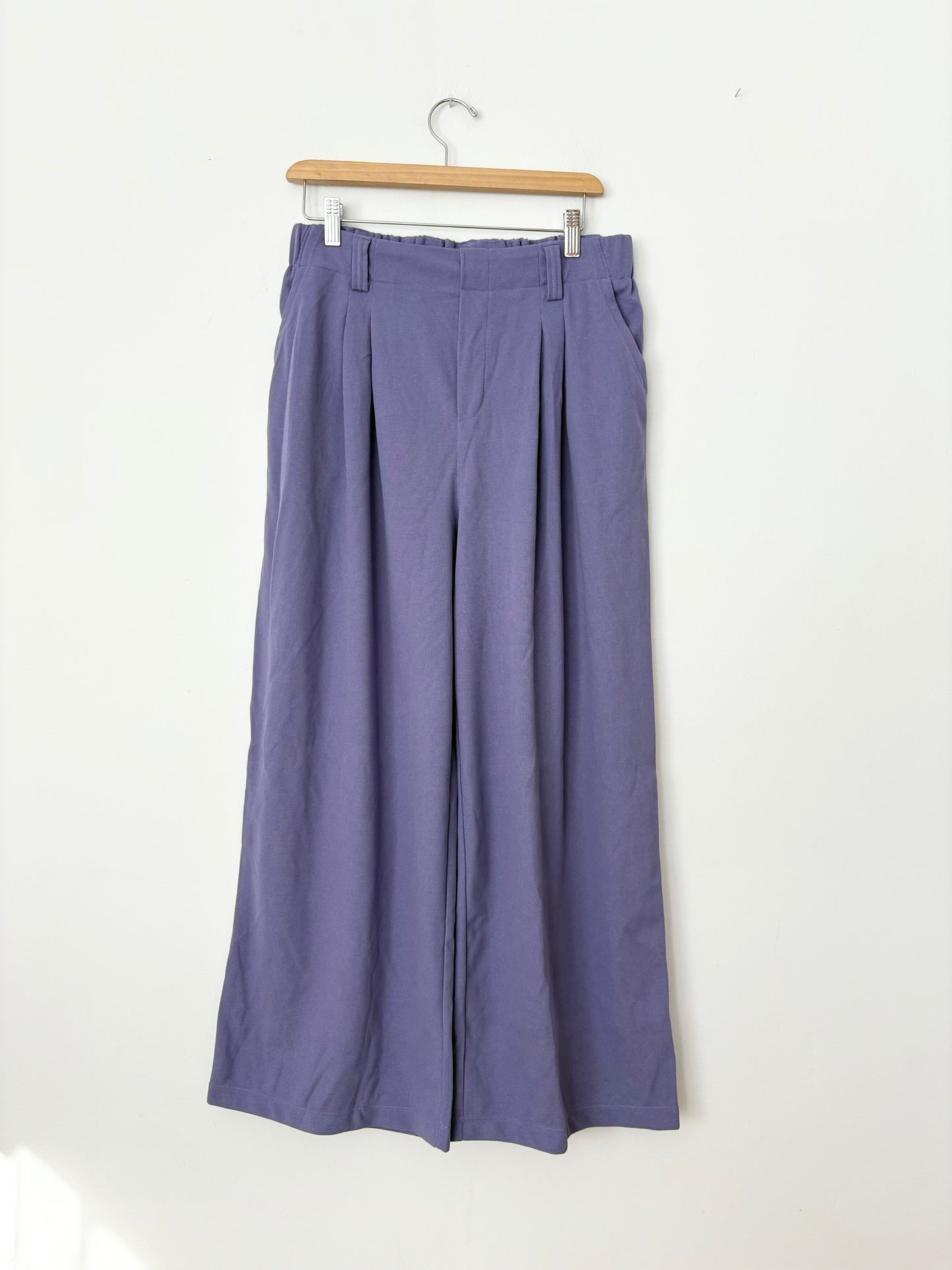 Halara Flex High Waisted Pocket Wide Leg Waffle Work Pants Large