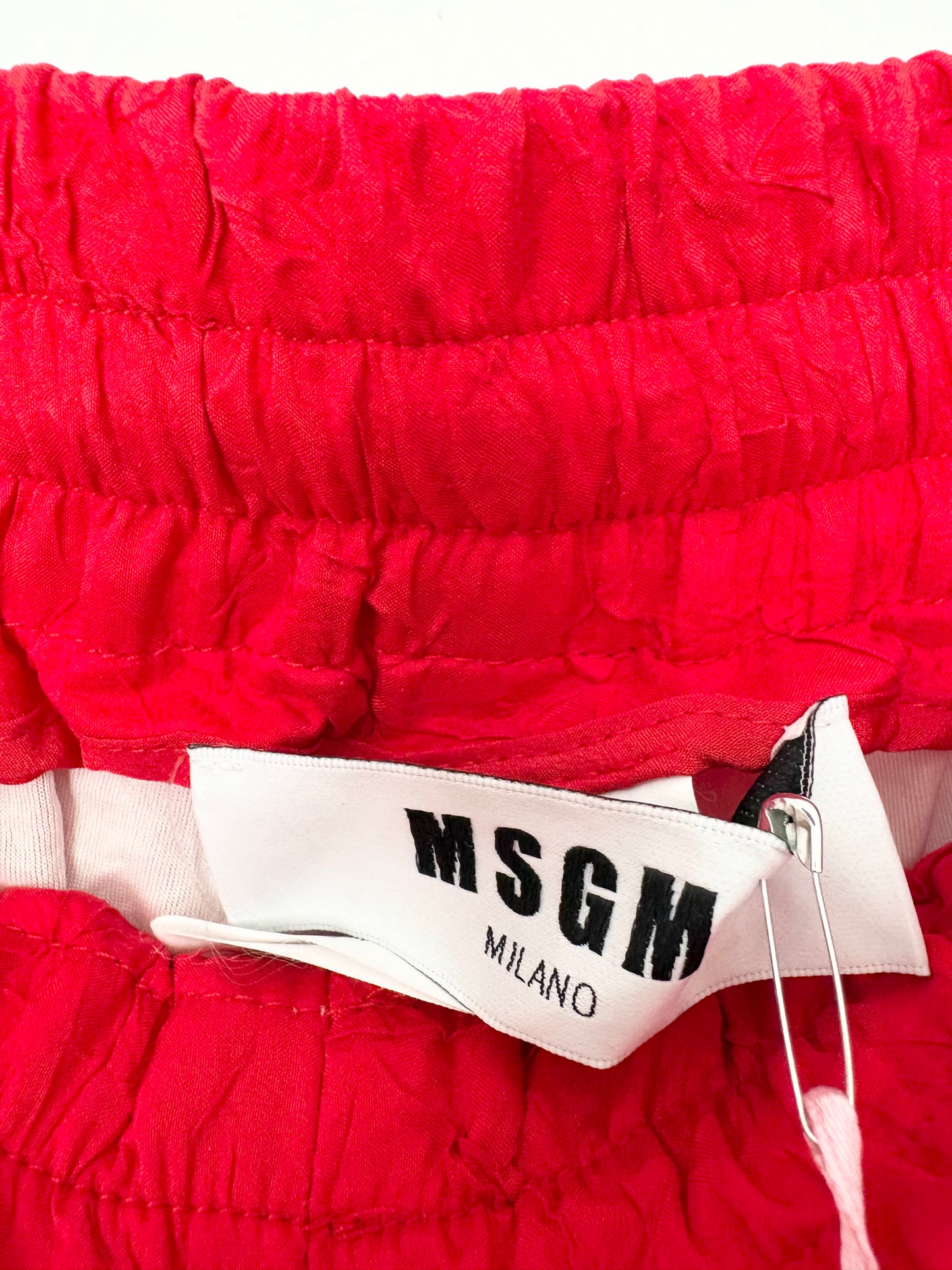 MSGM silk blend crinkled joggers Medium