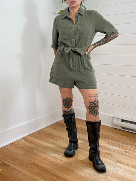 Zara belted utility romper Medium