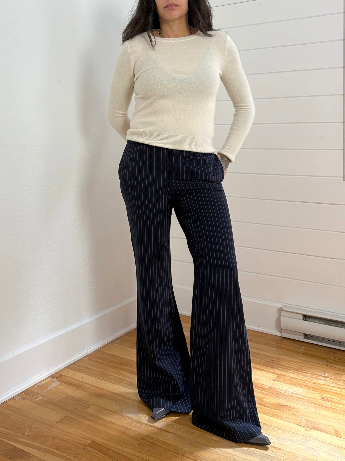 Quince cashmere crewneck sweater Small