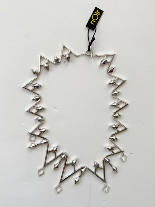 Noir NYC Lafayette silver necklace
