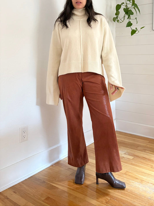 Vintage coated wide leg pants W27