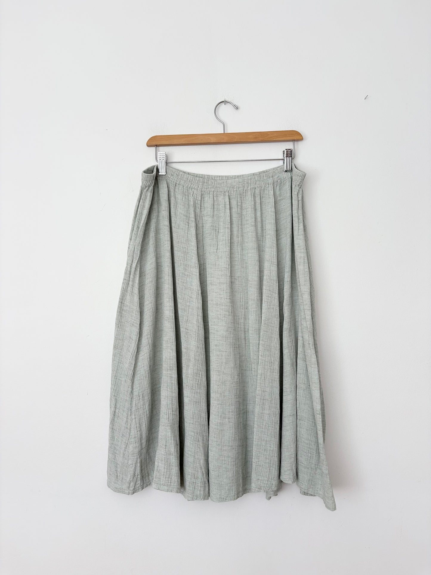 Vintage linen blend midi skirt XL