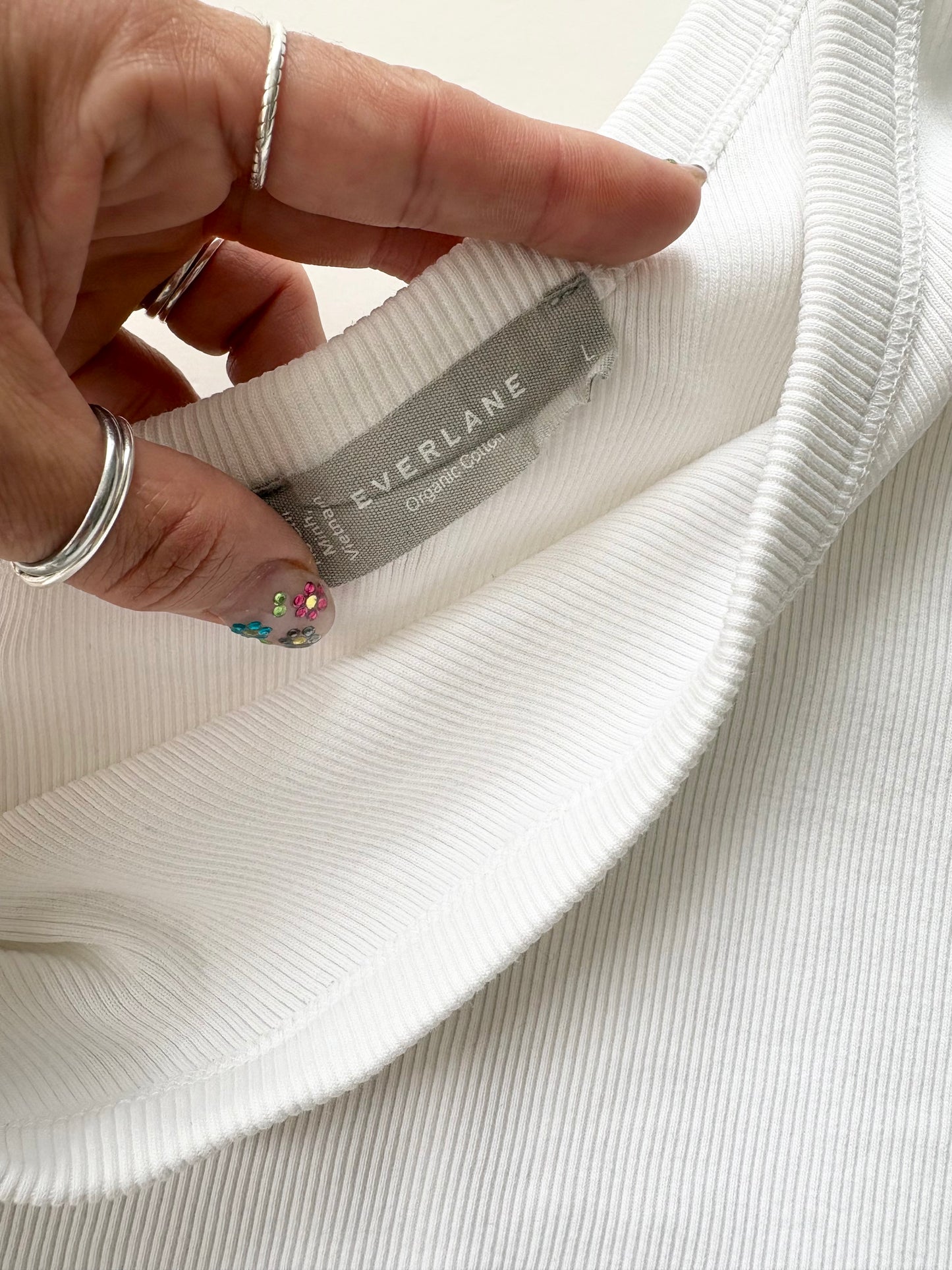 Everlane one shoulder ribbed crop top Large