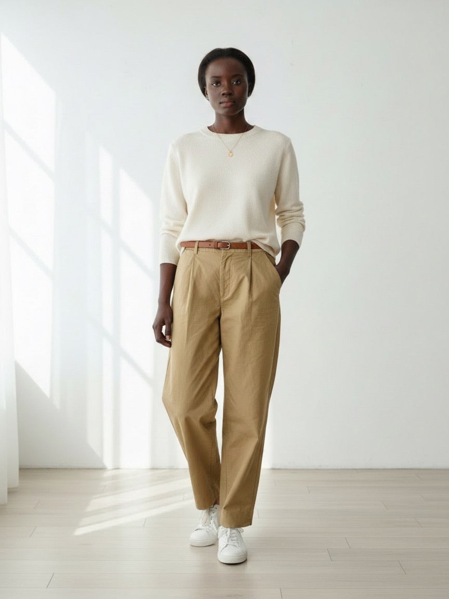 COS linen blend tapered ankle trousers W26/27