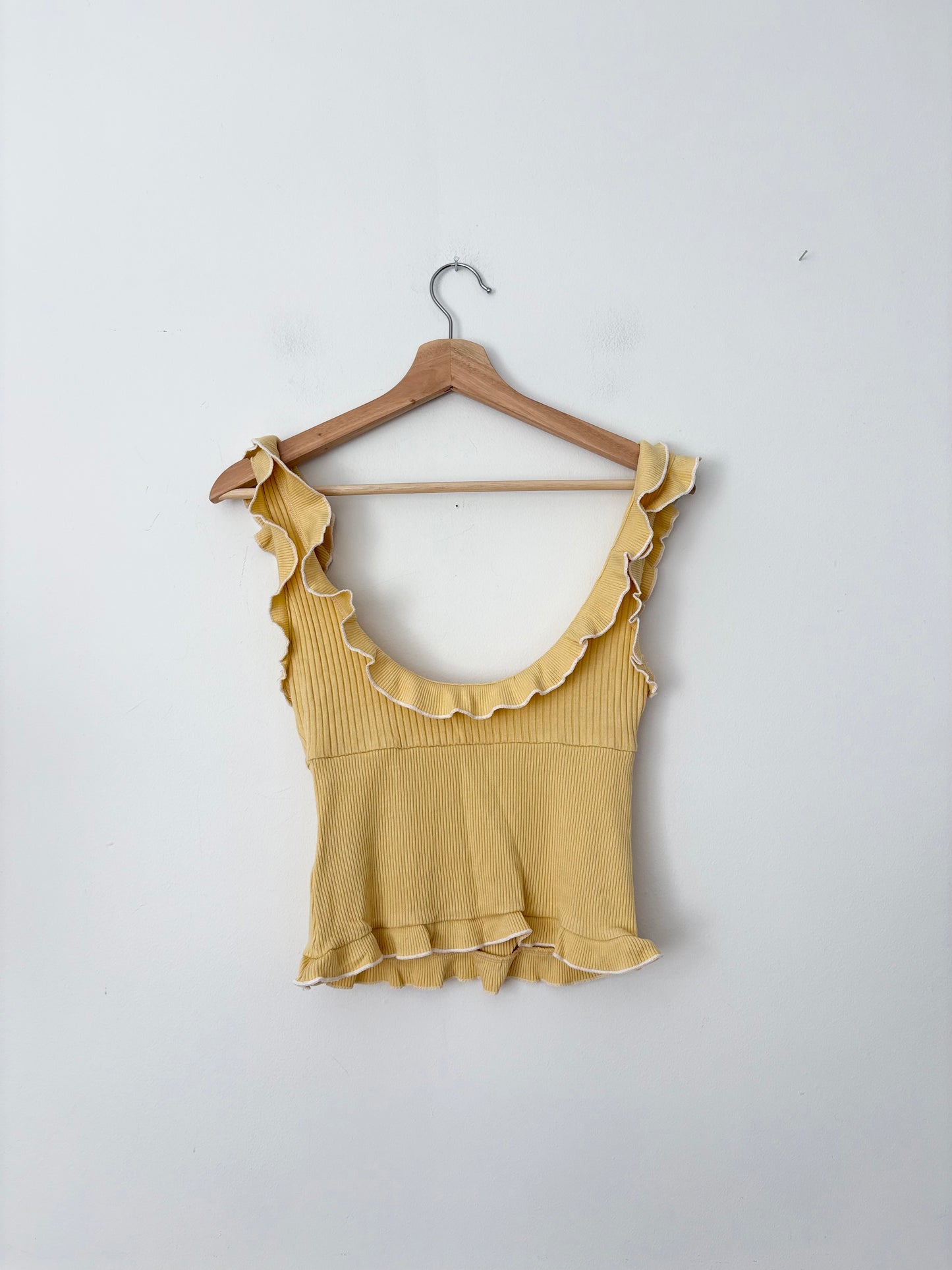 Kimchi blue Darya bow ruffle tank top Small