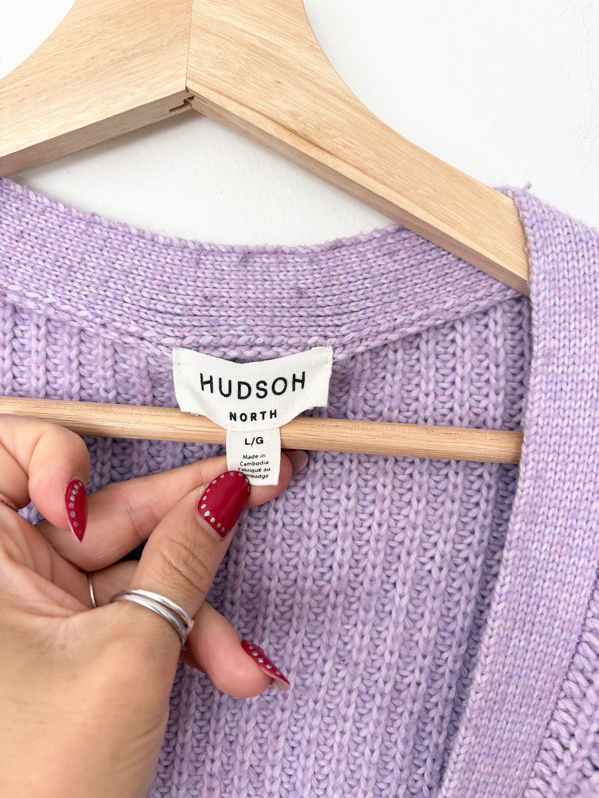 Hudson North boxy knit cardigan Large