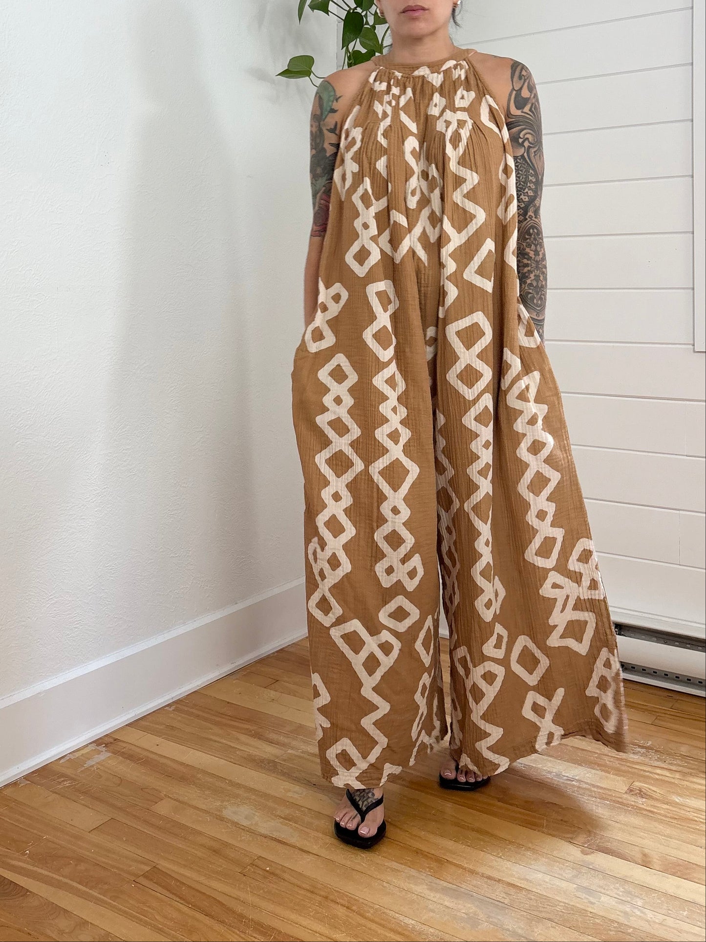 Combinaison pantalon coupe large géométrique World Market L/XL