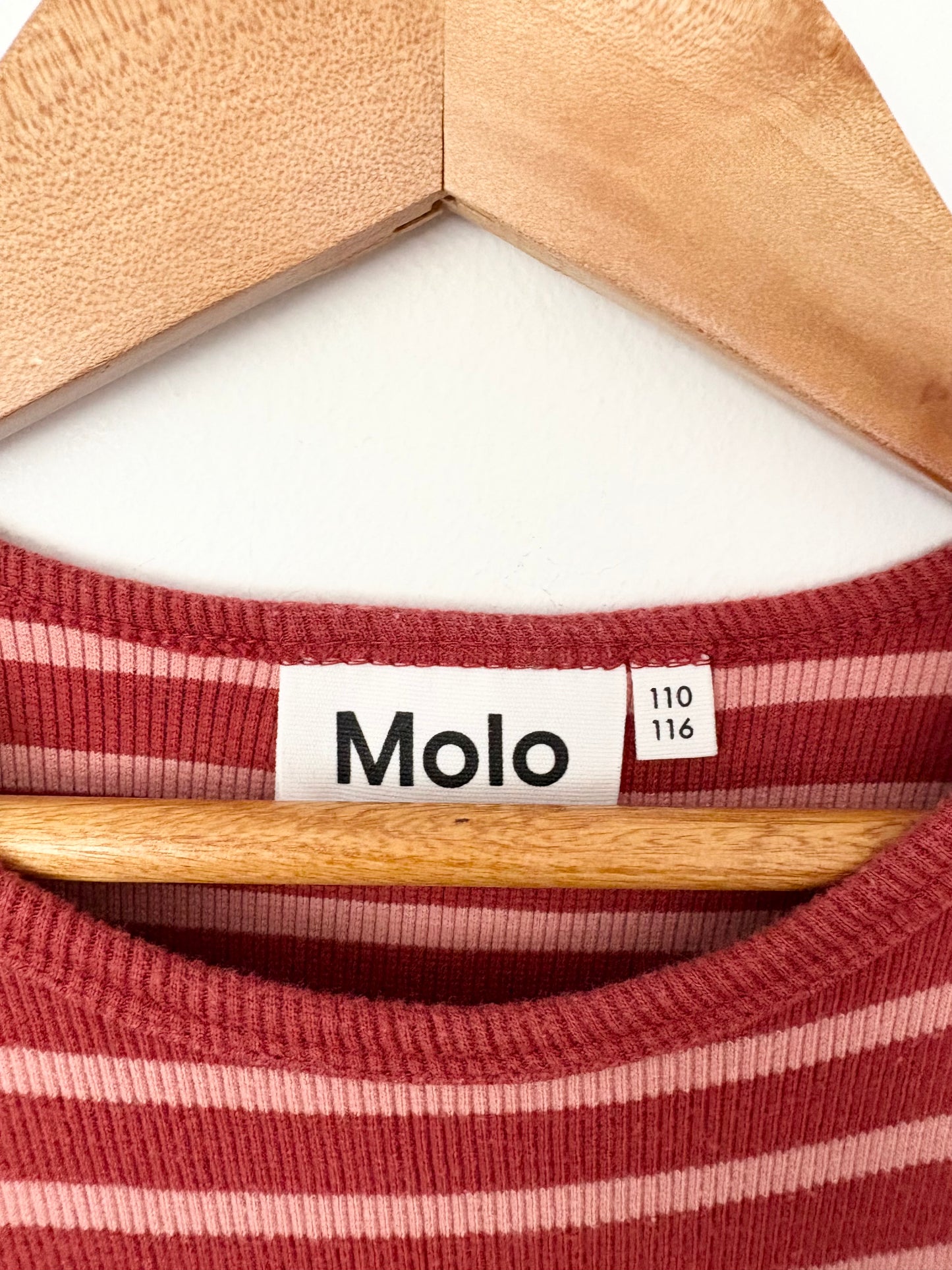 Molo stripe bird dress 5/6Y