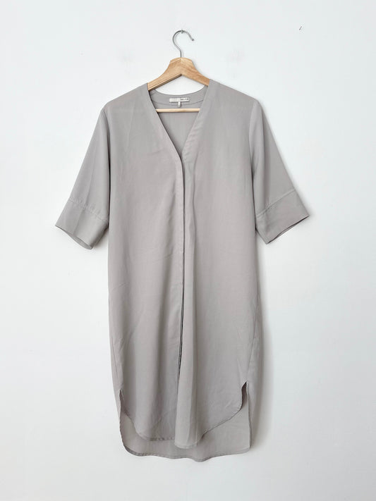 Oak + Fort baseball V neck dress dress Small