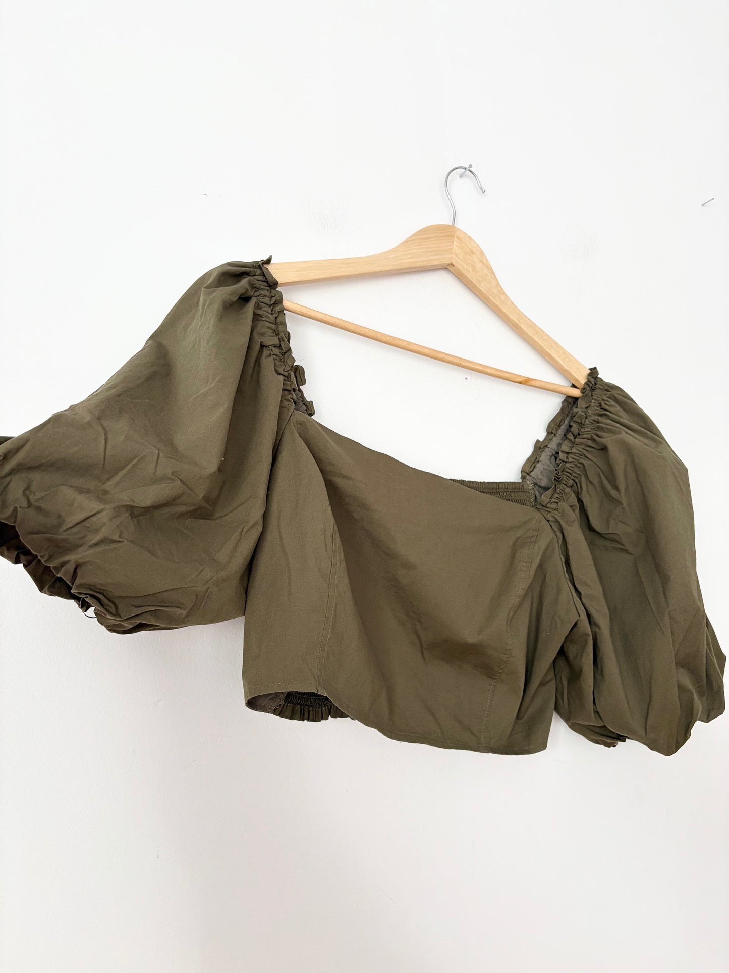 Jason Wu puff sleeve crop top XL