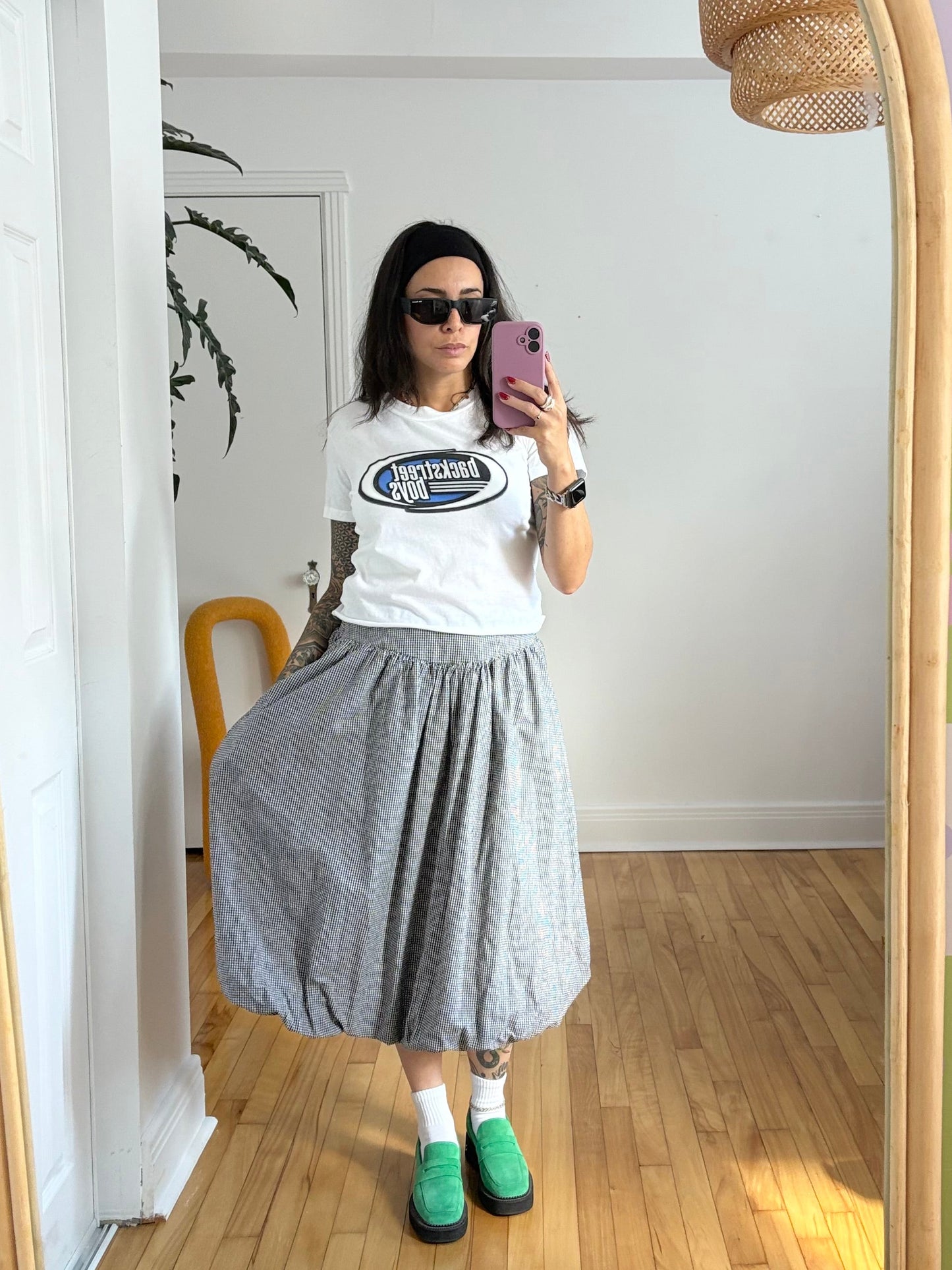 Things between quincy gingham balloon skirt S/M