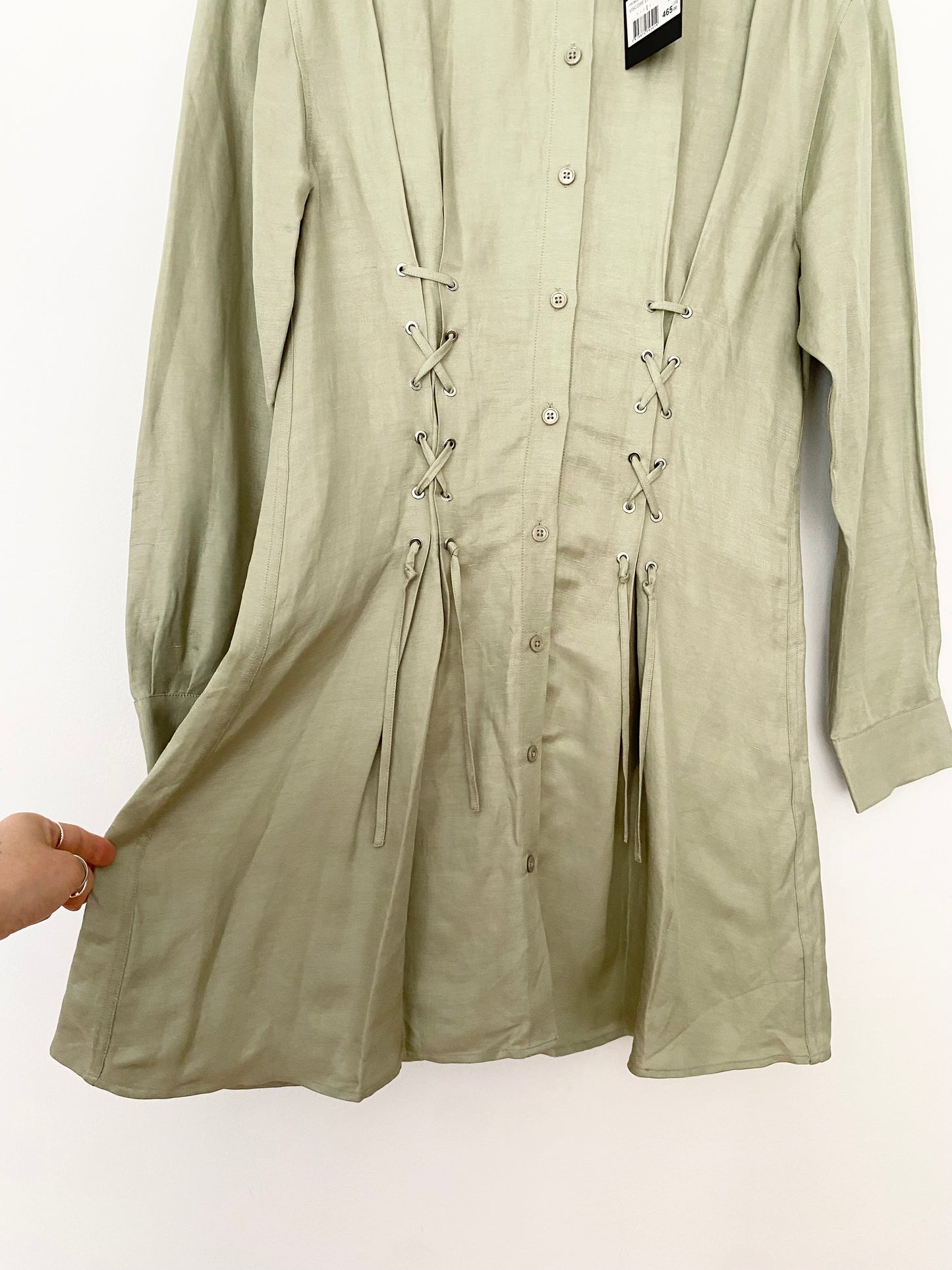 The kooples linen blend tie front dress M/L