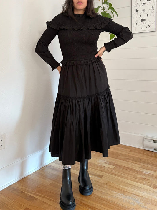 Banjanan Bertha smocked midi dress Small
