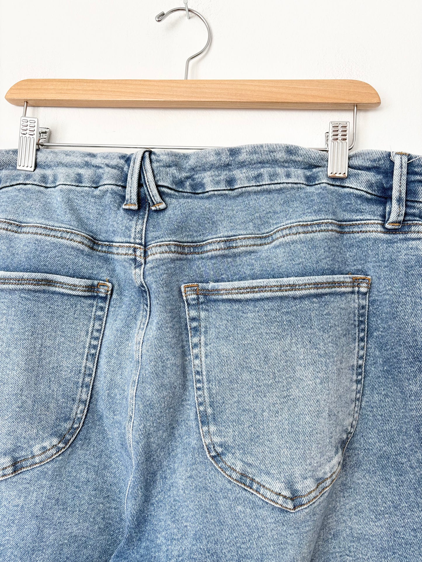 Jean palazzo court taille haute Good American W36