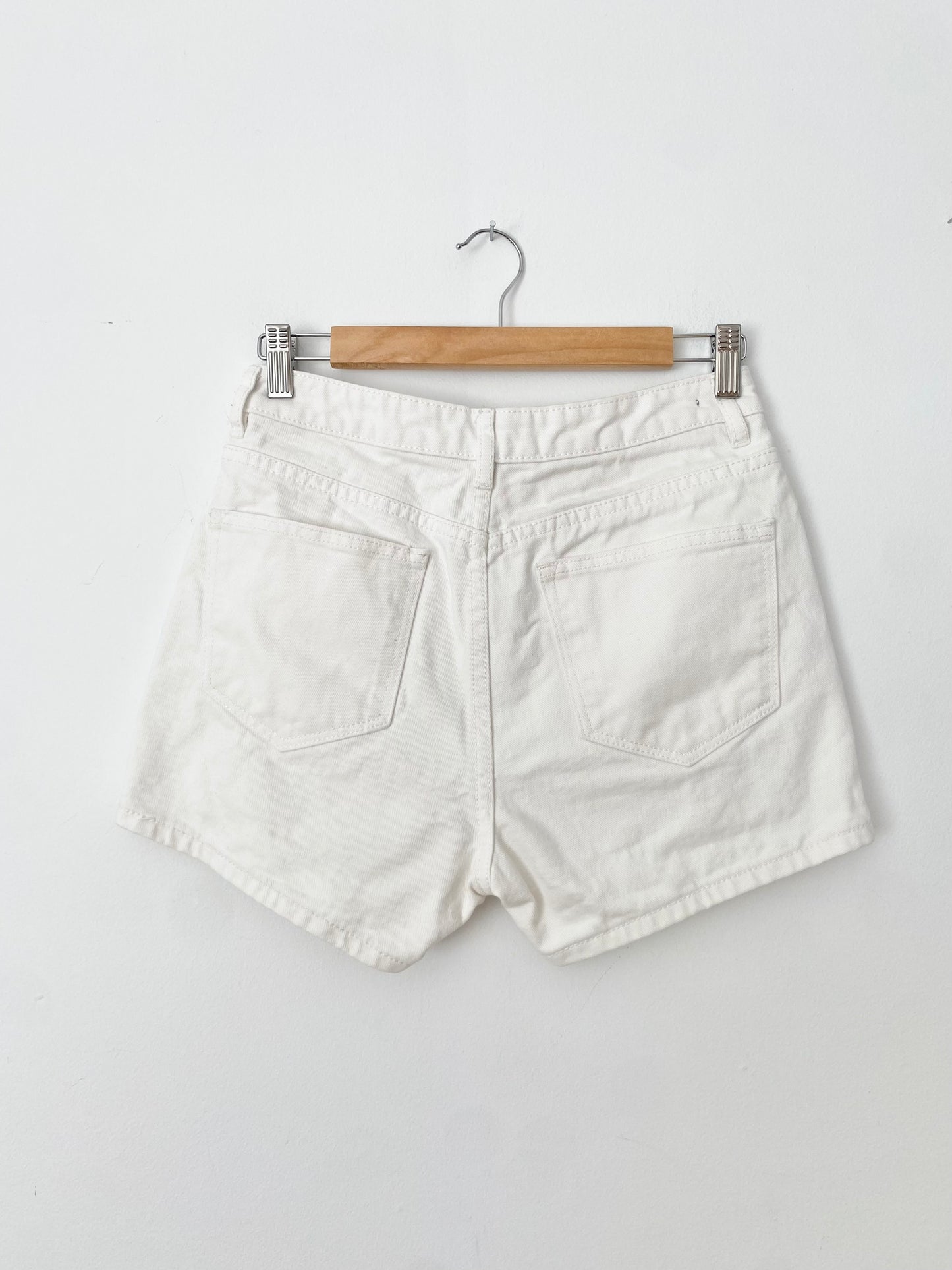 Short en jean blanc Frank & Oak W27
